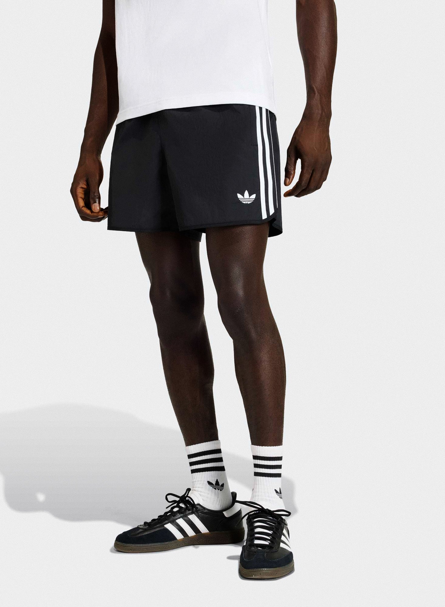 adidas Sprinter Shorts Black Shorts KE3571 On Model Front View | Overkill