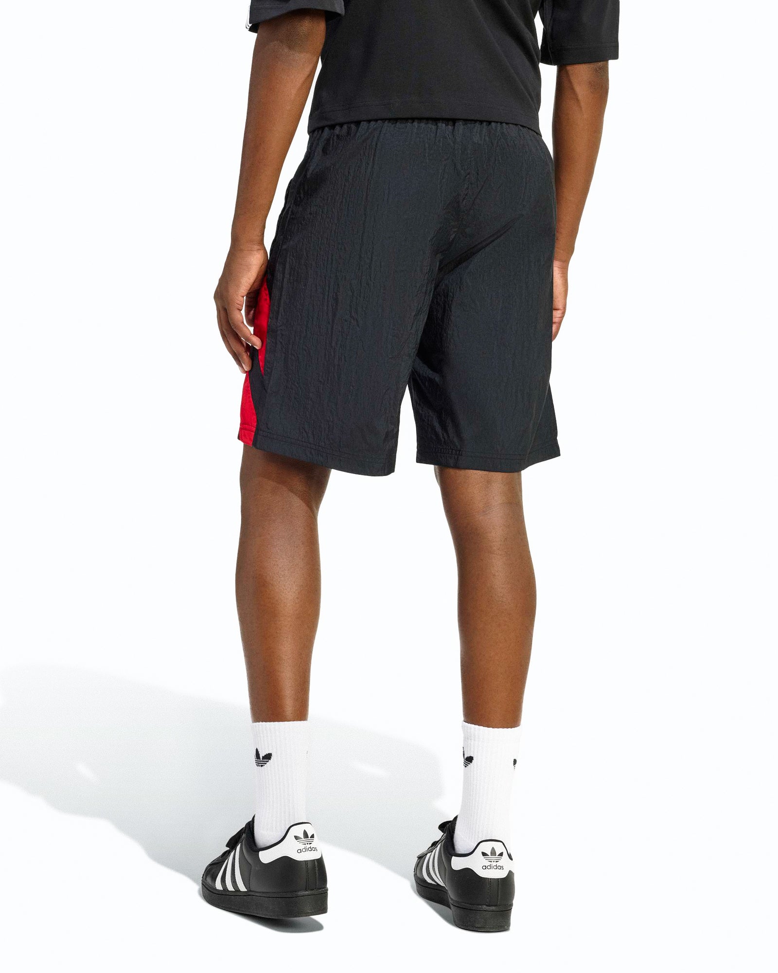 adidas Grfx Shorts Black / Better Scarlet Shorts KD4072 On Model Back View | Overkill