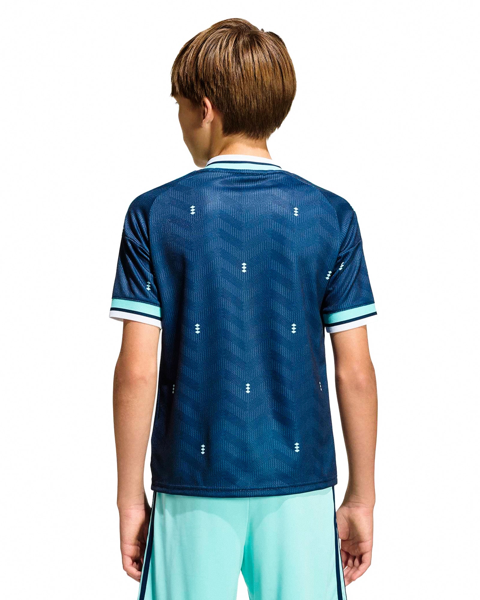adidas DFB Germany Away Jersey Youth Collegiate Navy T-Shirts JZ4569 On Model Back View | Overkill