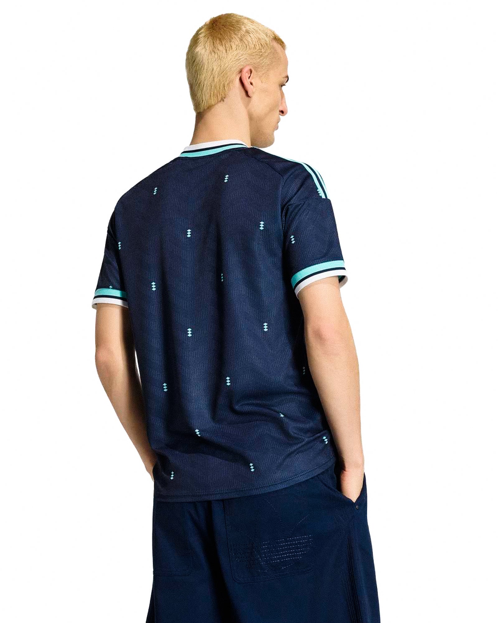 adidas DFB Germany Away Jersey Collegiate Navy T-Shirts JN2074 On Model Back View | Overkill