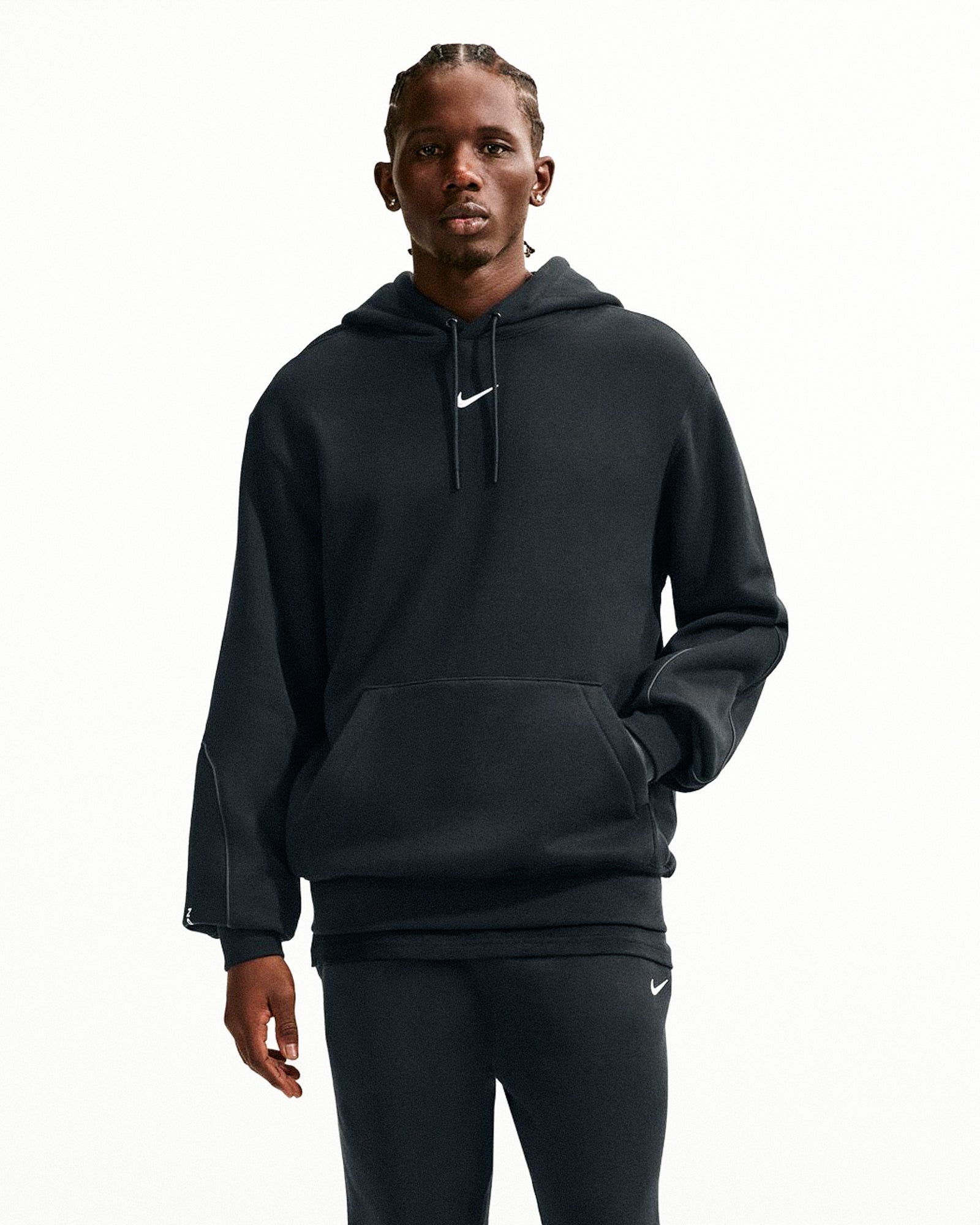 NOCTA x Nike Fleece CS Hoodie 2 Black / White Hoodies HM5762 010 On Model Front View | Overkill
