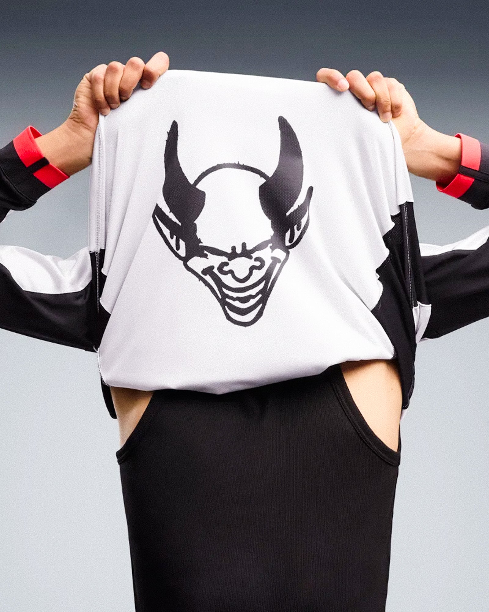 AC Milan x Slam Jam x Puma Limited Edition Longsleeves Jersey Silver Mist Longsleeves 787636 01 On Model Back View | Overkill