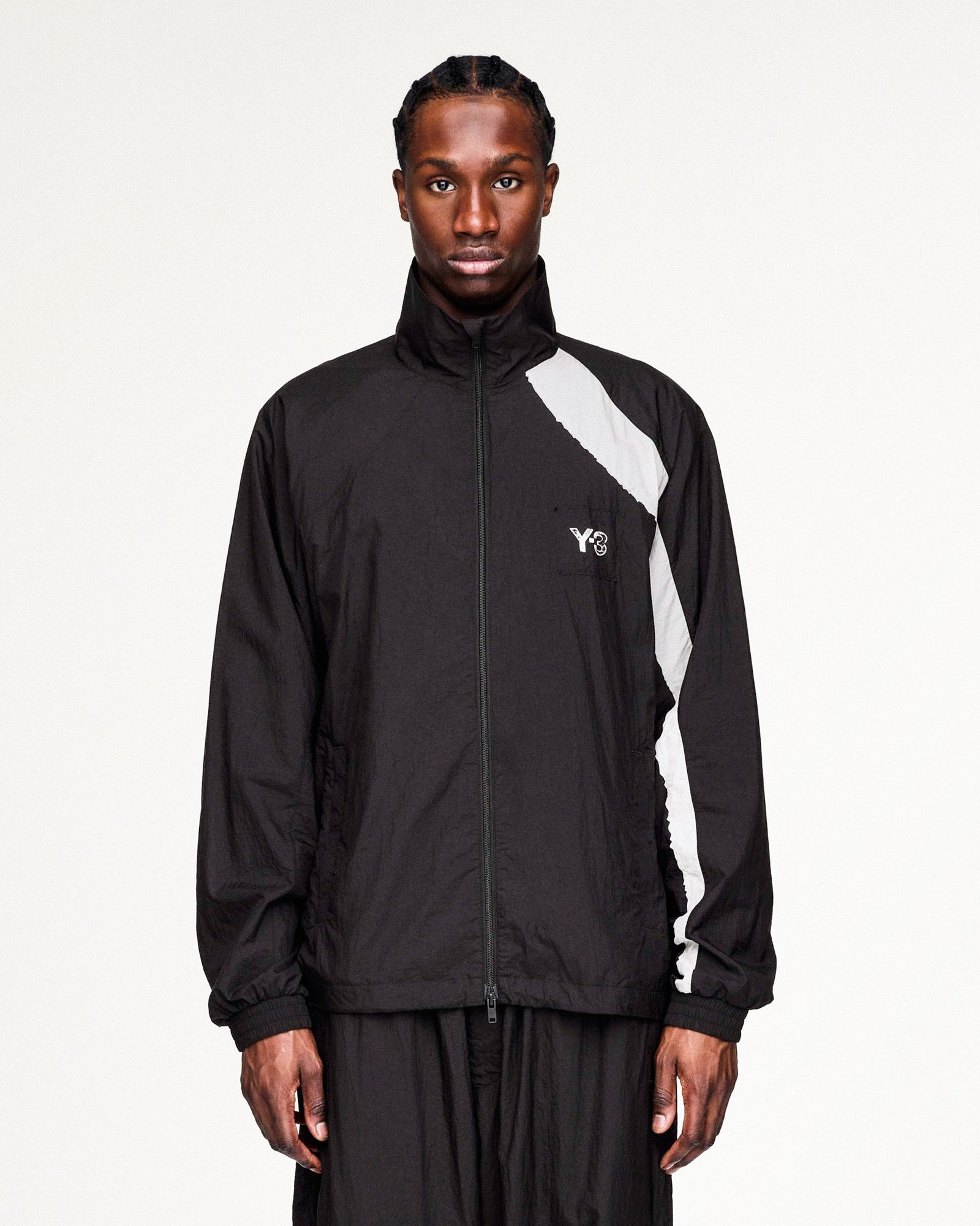 Y-3 M RE 3S Nylon Jacket Black Track Jackets KF6027 On Model Front View | Overkill