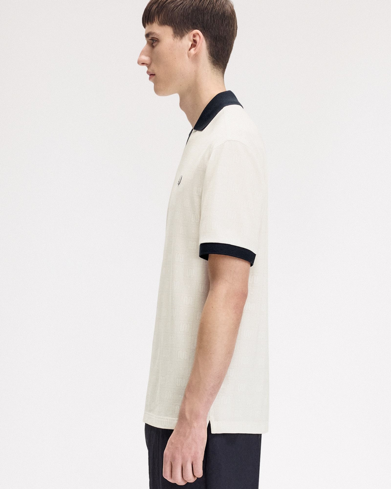 Fred Perry Meyba Printed Polo Shirt Ecru Polo Shirts SM2161-560 Style Inspiration | Overkill