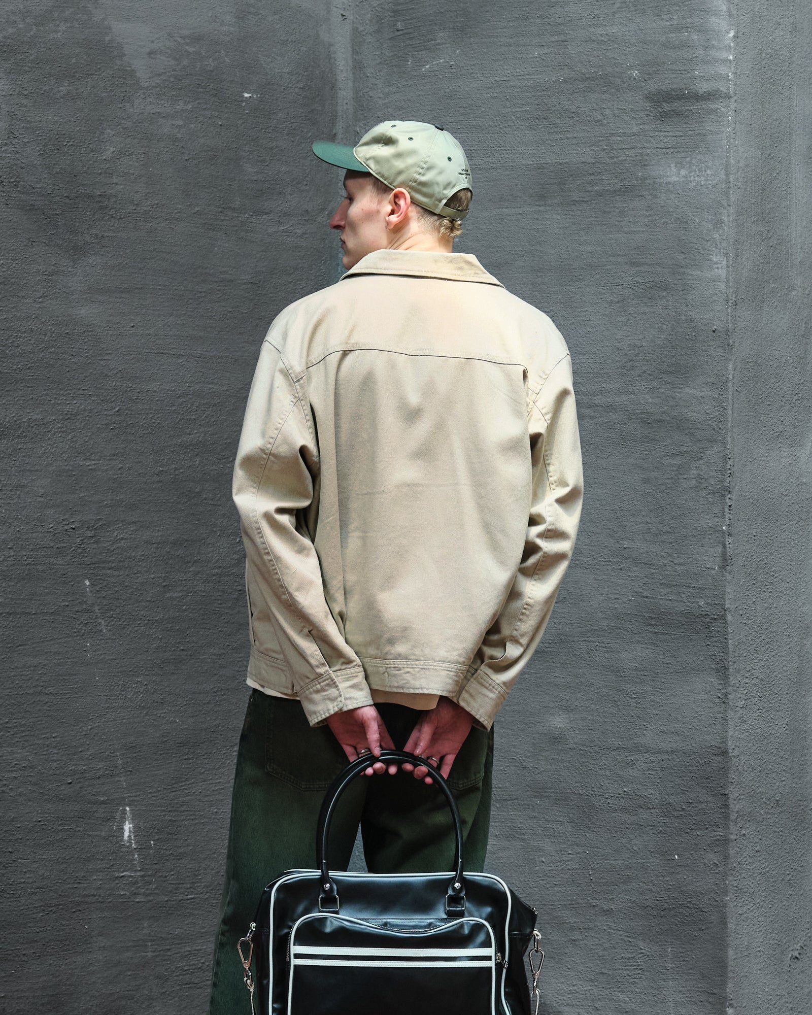 Obey Tilton Work Jacket Silver Grey Faded Wash Jackets Detailfoto | Overkill