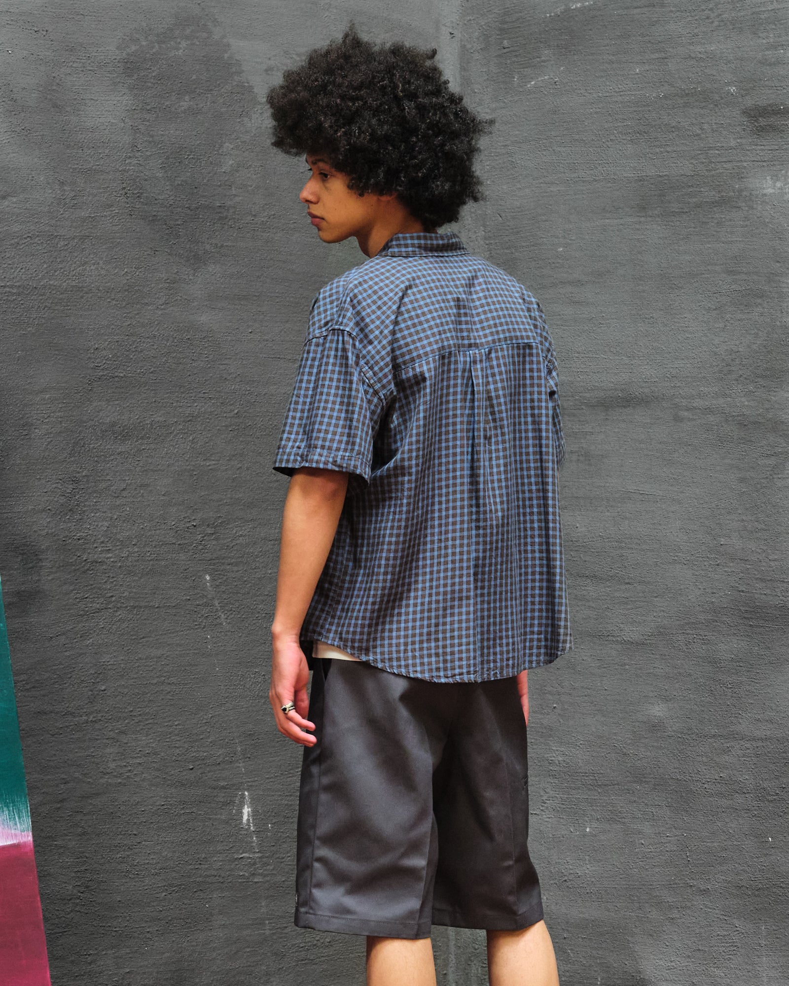 Obey BigWig Otis Woven Shirt Dull Blue Multi Shirts Detailfoto | Overkill