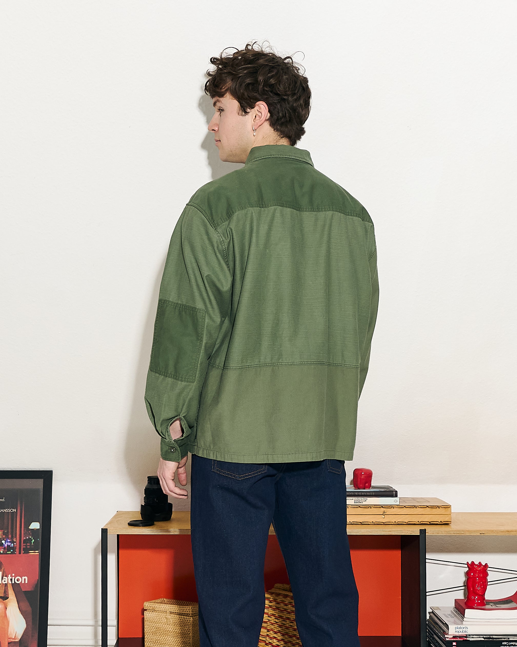 Neighborhood RM Utility Shirt LS Olive Drab Shirts Detailfoto | Overkill