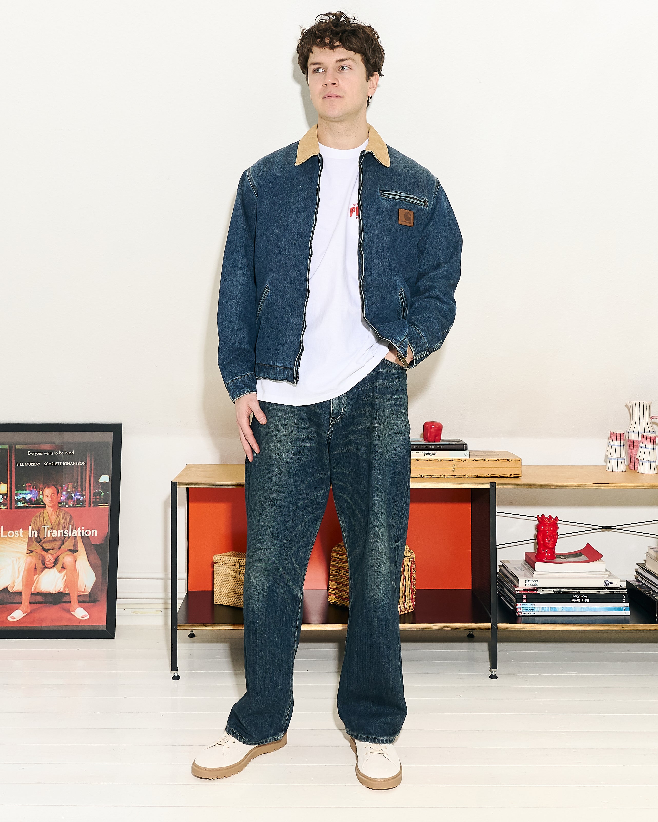 Neighborhood Washed Denim DP Wide Pants Indigo Jeans Close-up | Overkill