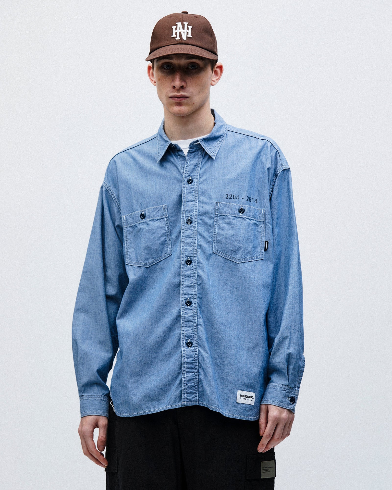 Neighborhood Chambray Shirt LS Indigo Shirts 251ARNH-SHM02 Detailfoto | Overkill
