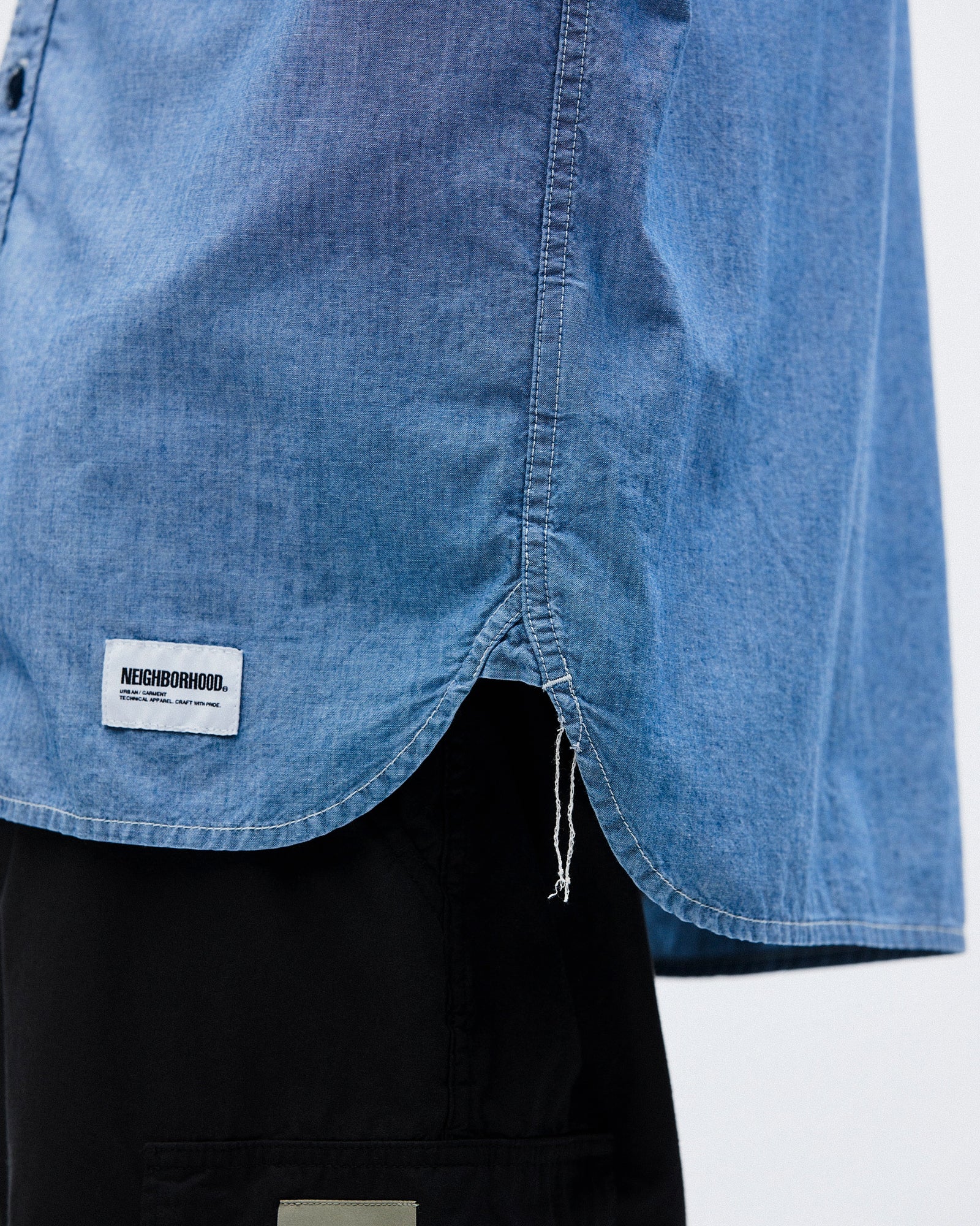 Neighborhood Chambray Shirt LS Indigo Shirts 251ARNH-SHM02 Detail View 2 | Overkill