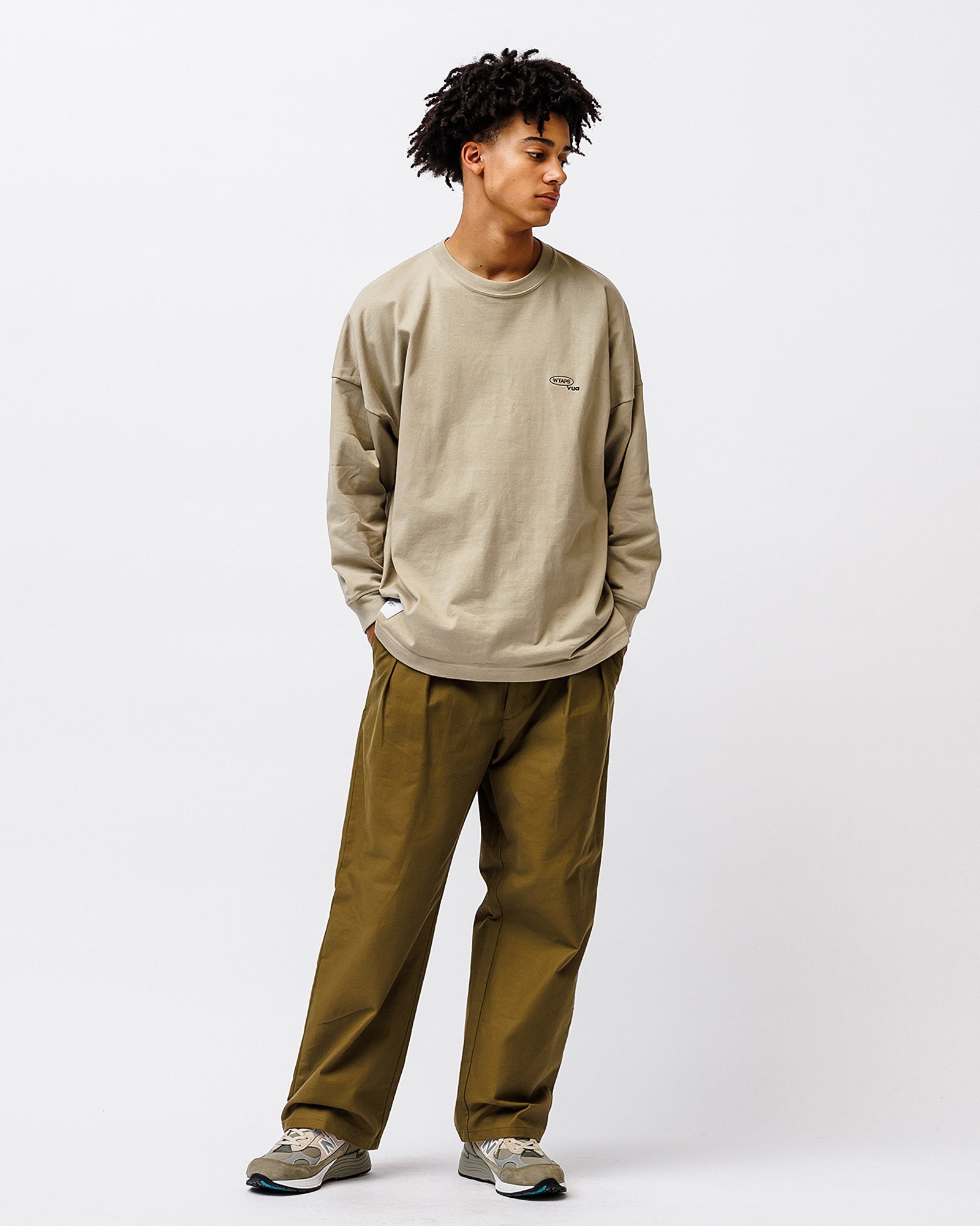 WTAPS Scab / LS / Cotton Greige Longsleeves 251ATDT-CSM17 Detailfoto | Overkill
