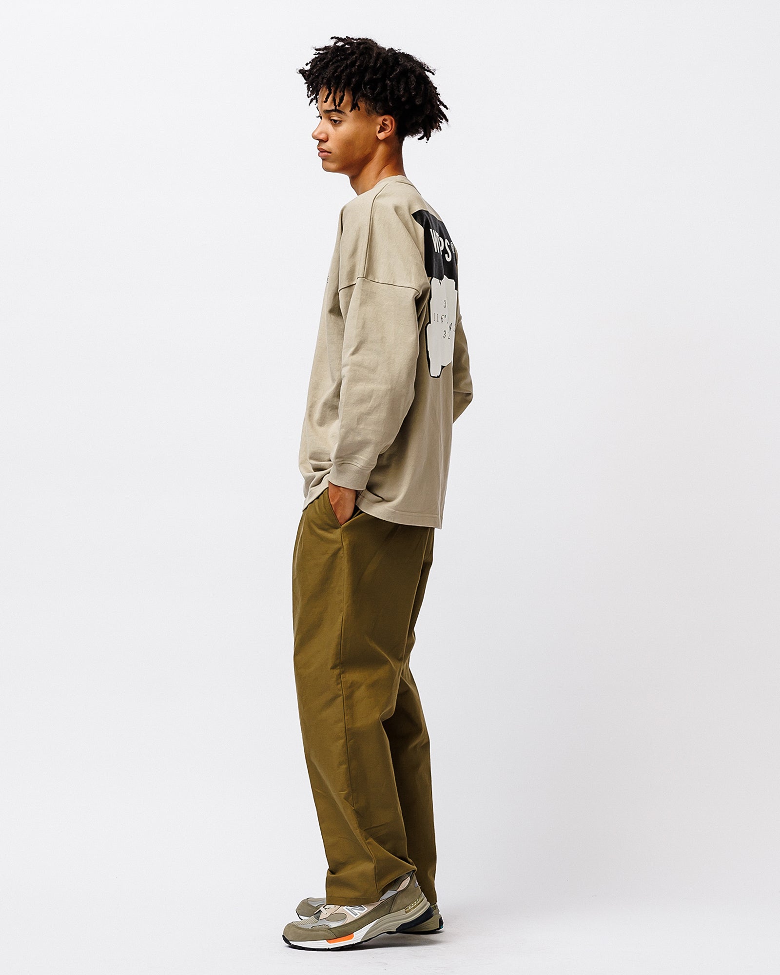 WTAPS Scab / LS / Cotton Greige Longsleeves 251ATDT-CSM17 Detail View 1 | Overkill