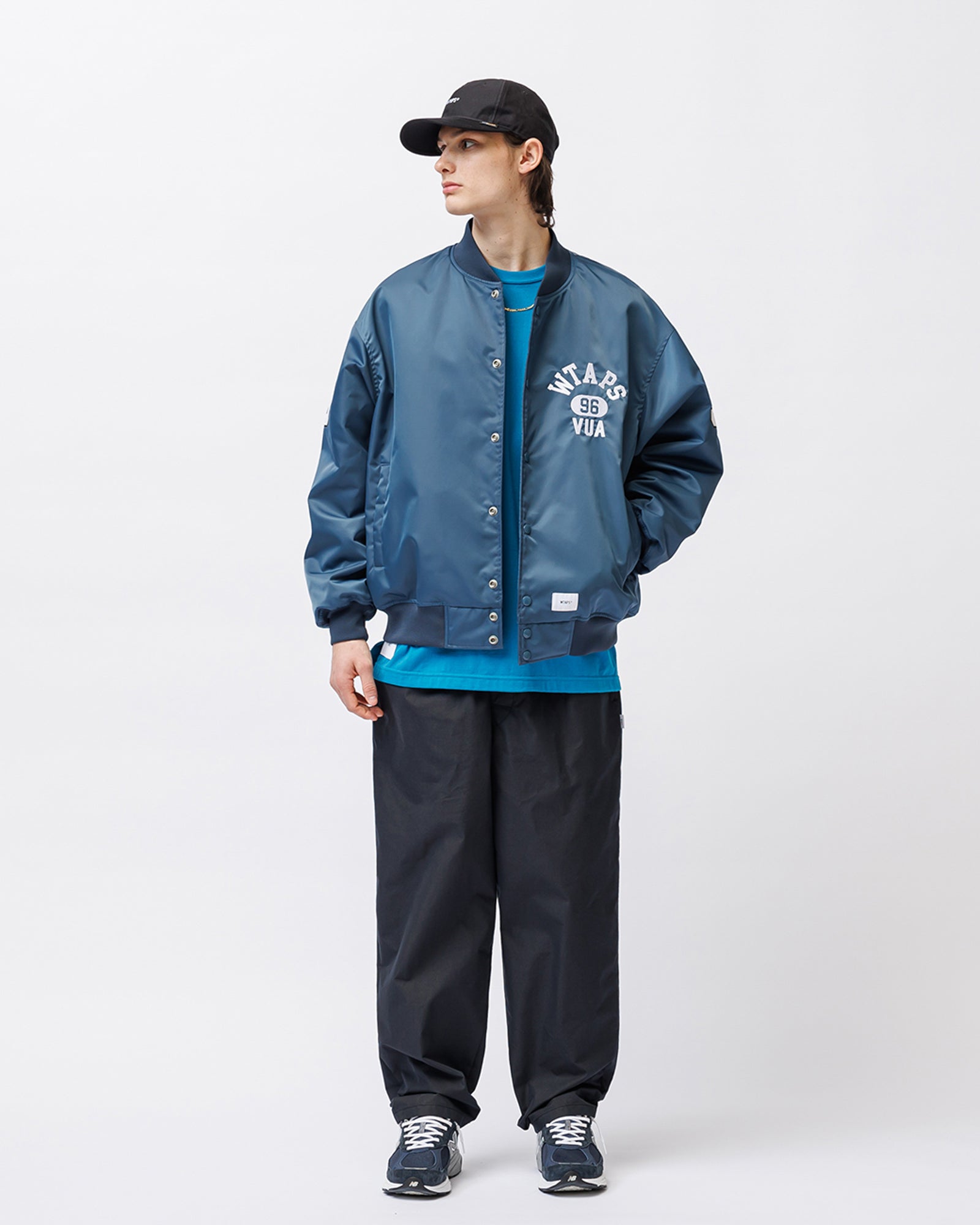 WTAPS Team / Jacket / Nylon. Twill Teal Bomber & Varsity Jackets Close-up | Overkill