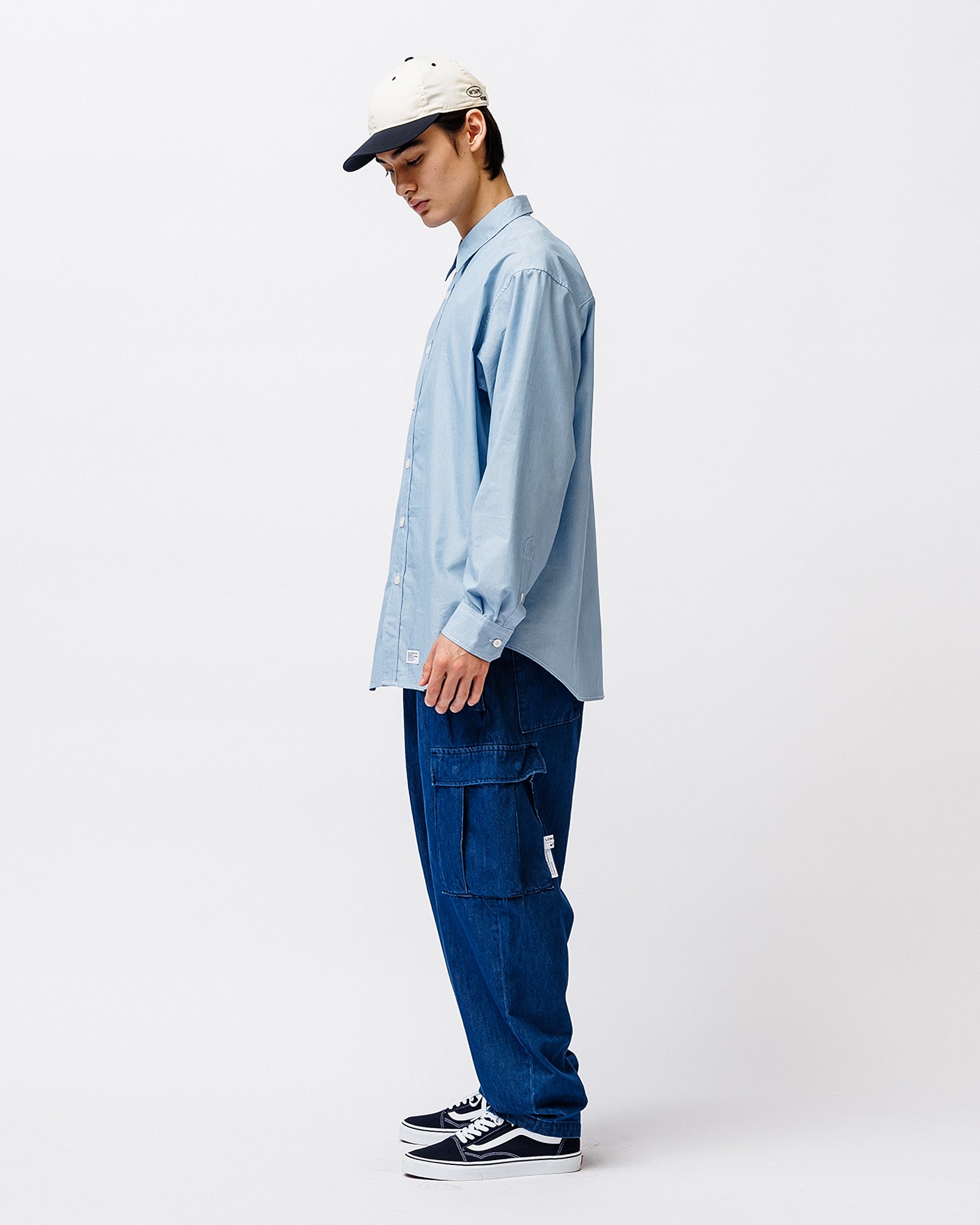 WTAPS VCB / LS / Ctpl. Chambray. Collmax® Indigo Shirts 251WVDT-SHM05 Detail View 1 | Overkill