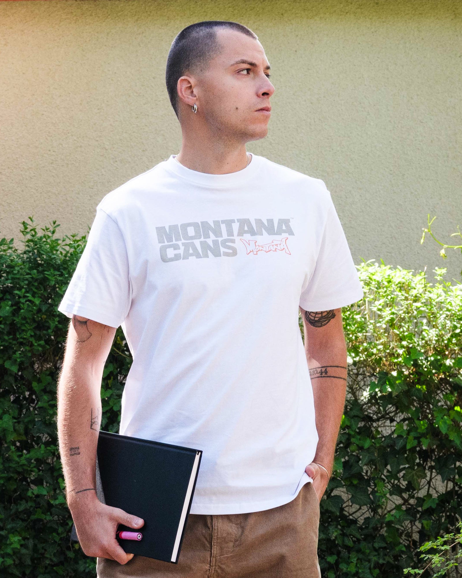 Montana T-Shirt Typo + Logo White T-Shirts Close-up | Overkill