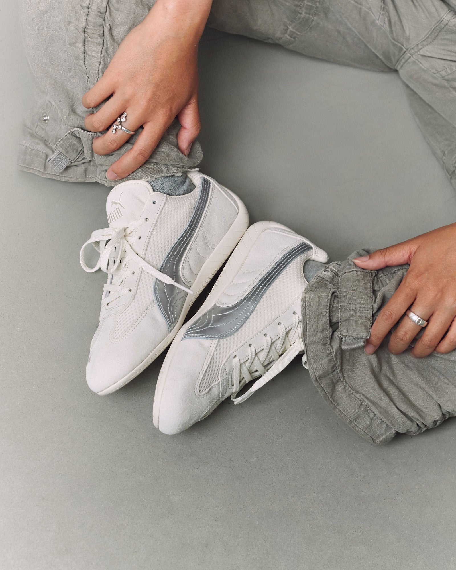 Puma Speedcat Premium Frosted Ivory - Matte Silver Low Top Sneakers Material | Overkill