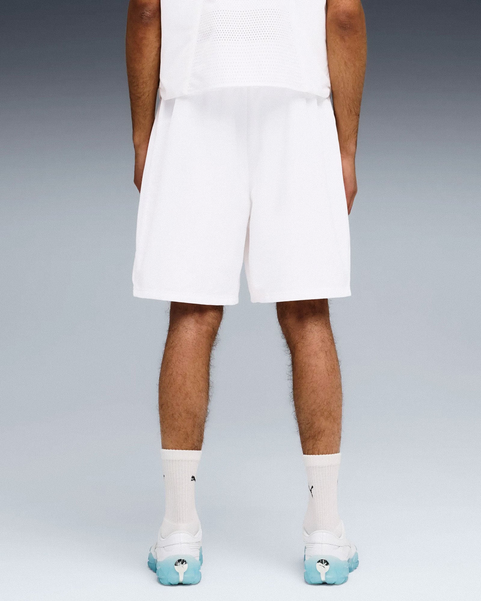 Skepta x Puma CLRT Shorts Puma White Shorts 634179 02 On Model Back View | Overkill