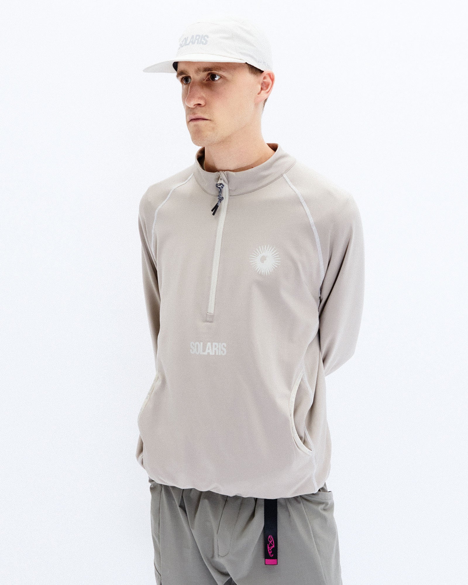 KA_YO_Prototype Half Zip Base Layer Solaris Sand Sweatshirts Close-up | Overkill