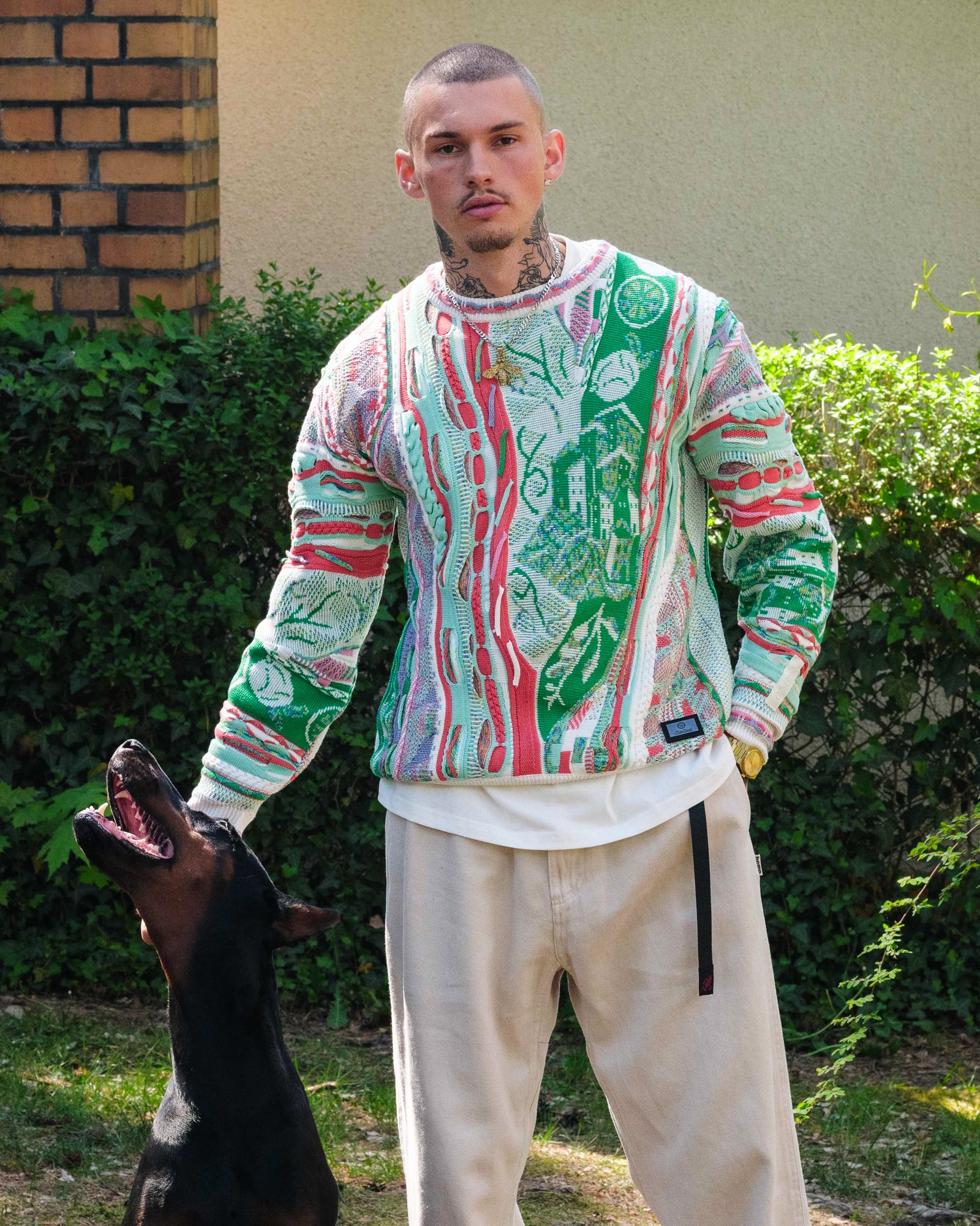 Carlo Colucci Carlo Colucci Pullover C12507 471 / Multicolor Multicolor Sweatshirts Close-up | Overkill