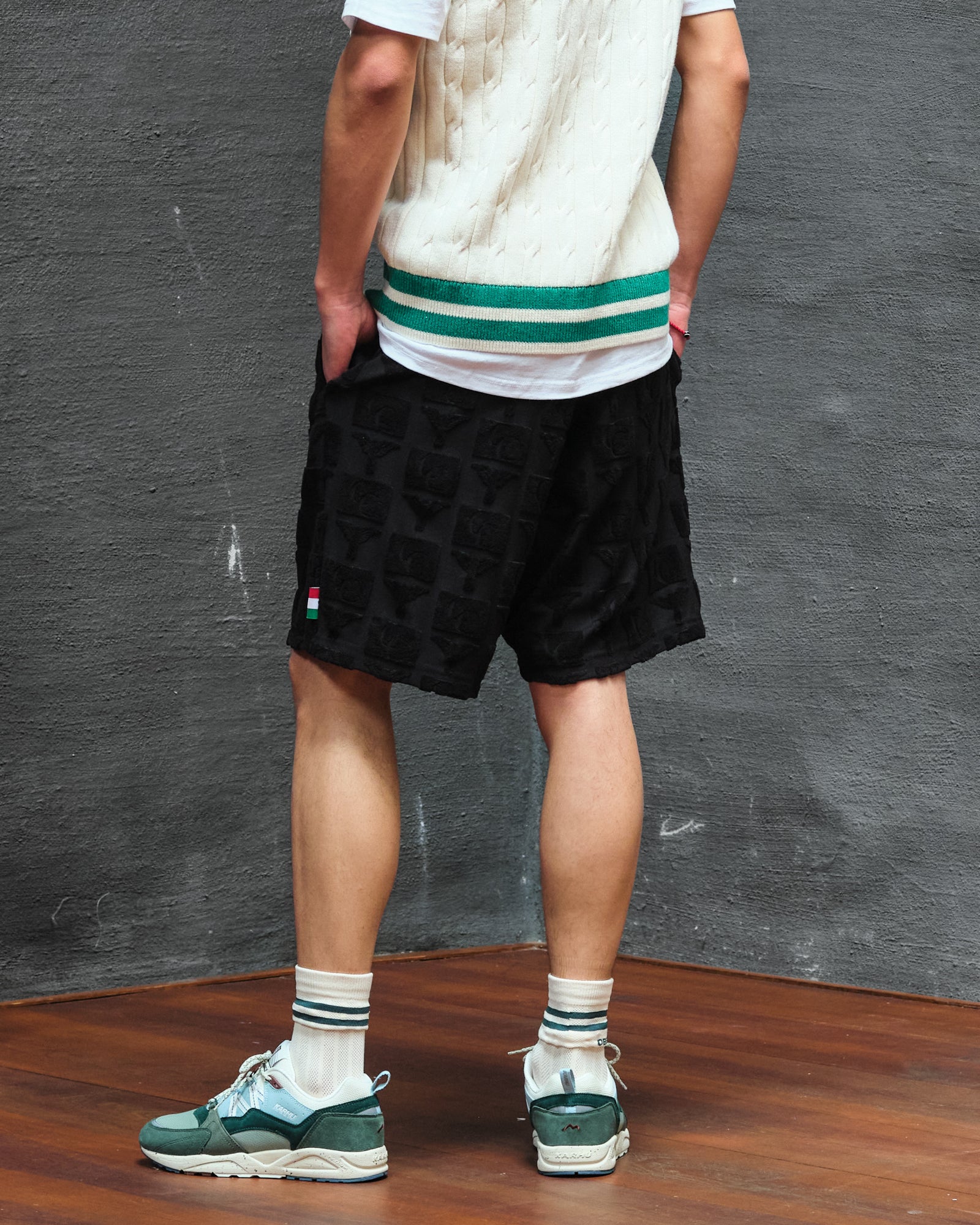 Carlo Colucci Beachwear Shorts Frottee Black Shorts Detailfoto | Overkill