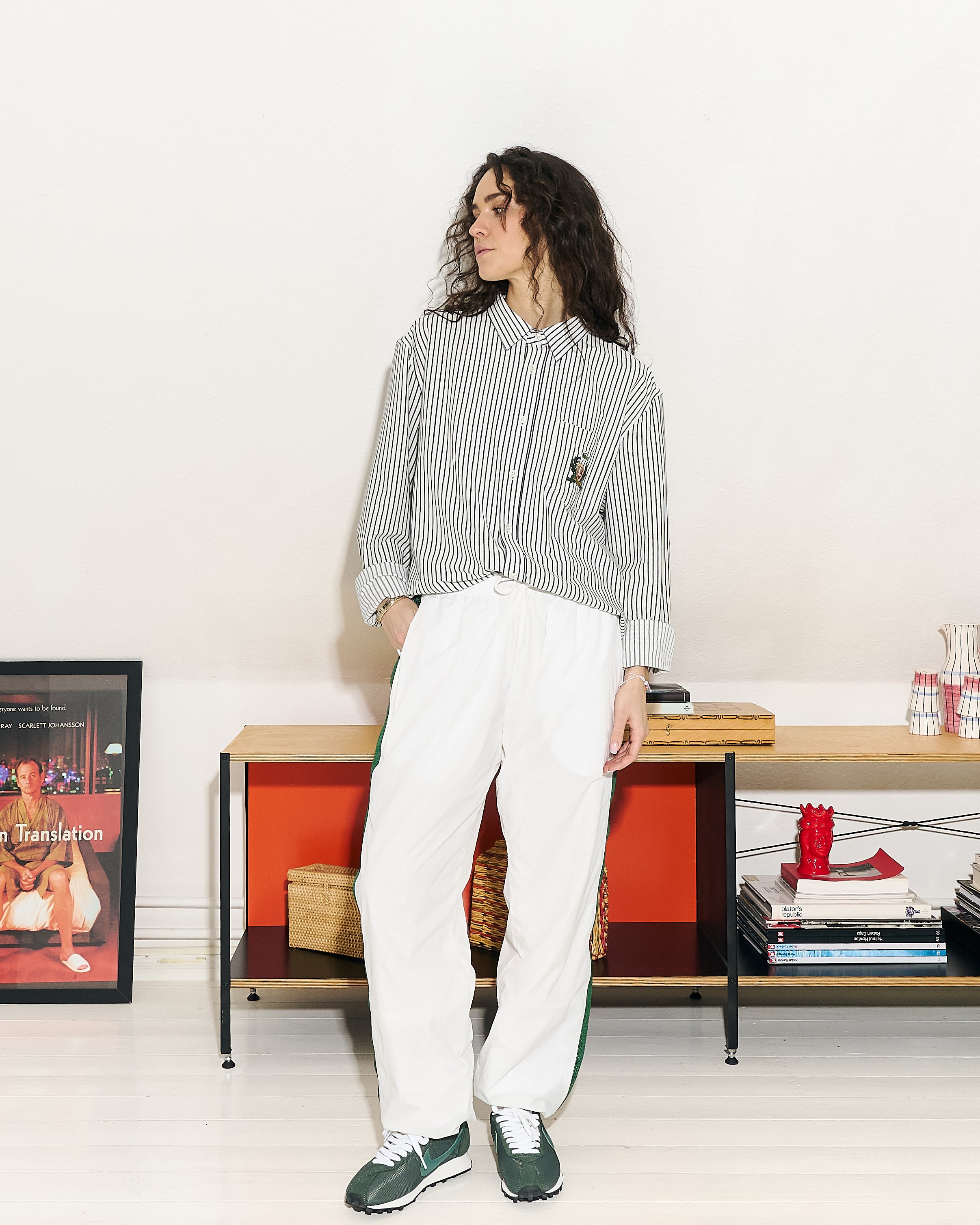 Lacoste Chemise Casual Manches Lo White / Marine Blue Shirts Close-up | Overkill