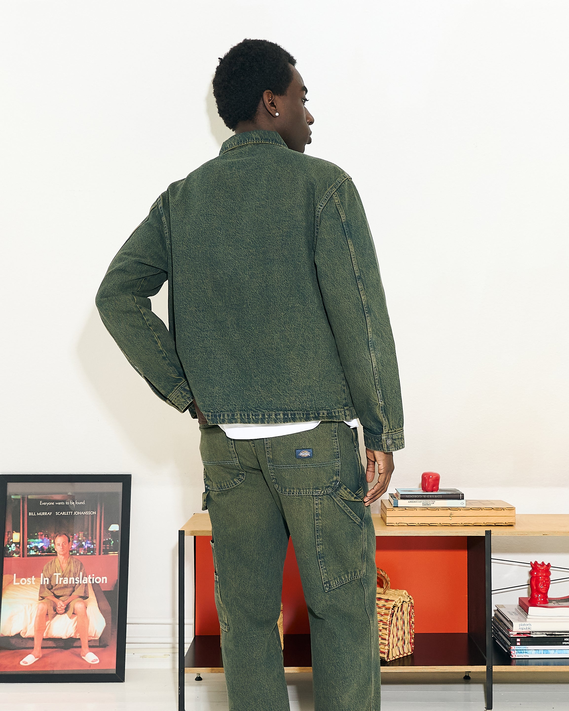 Dickies Lewistown Denim Jacket Green Tone Fade Jackets Detailfoto | Overkill