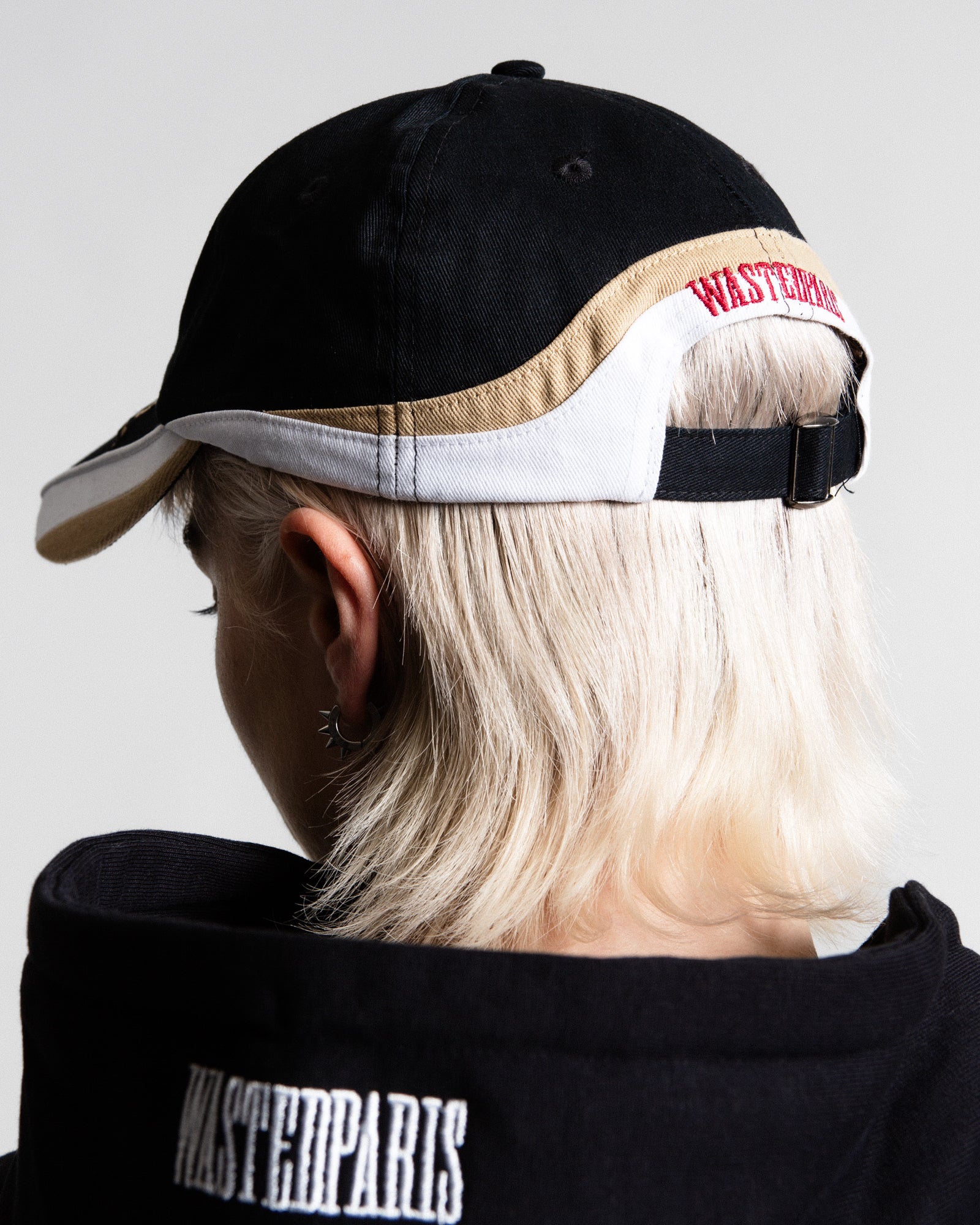 Wasted Paris Crest Cap Black Caps 175435 On Model Back View | Overkill