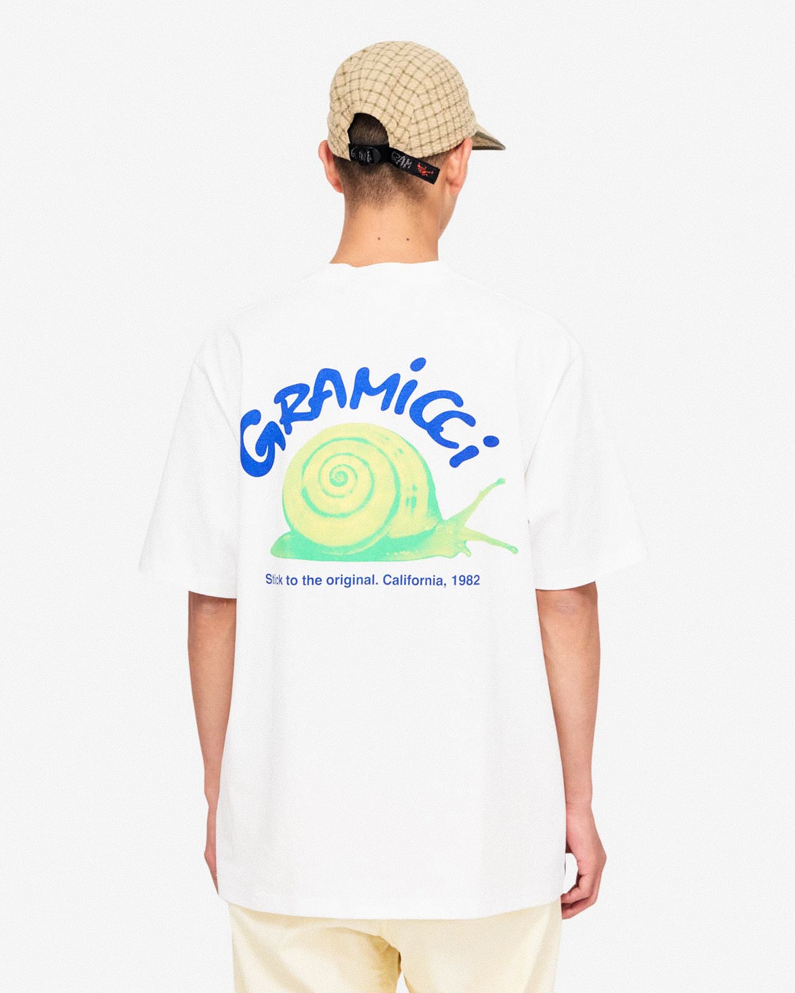 Gramicci Snail Tee White T-Shirts Close-up | Overkill