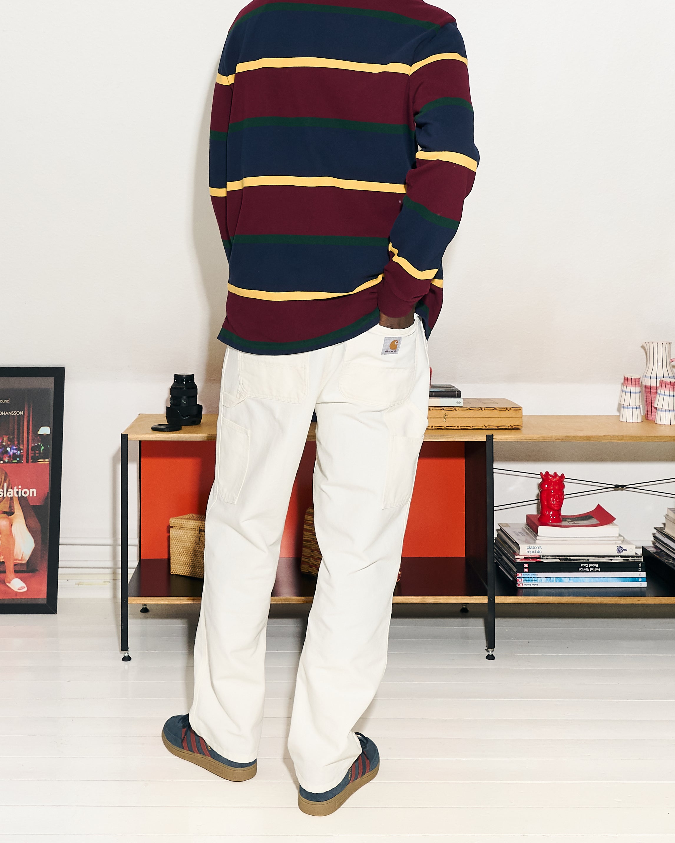 Carhartt WIP Single Knee Pant Dearborn Wax Rinsed Casual Pants Detailfoto | Overkill