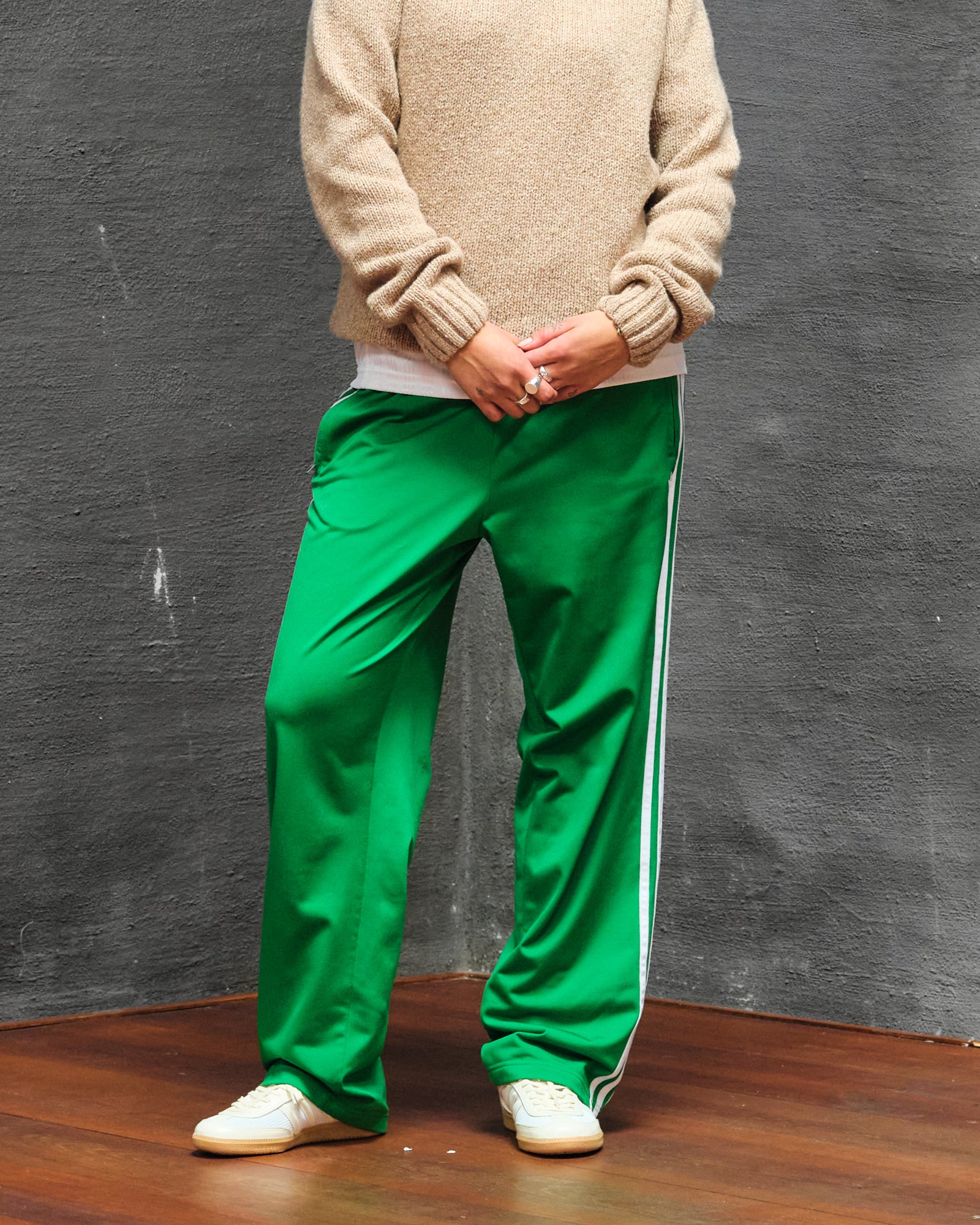 adidas Firebird Track Pant Green Sweat & Track Pants Close-up | Overkill