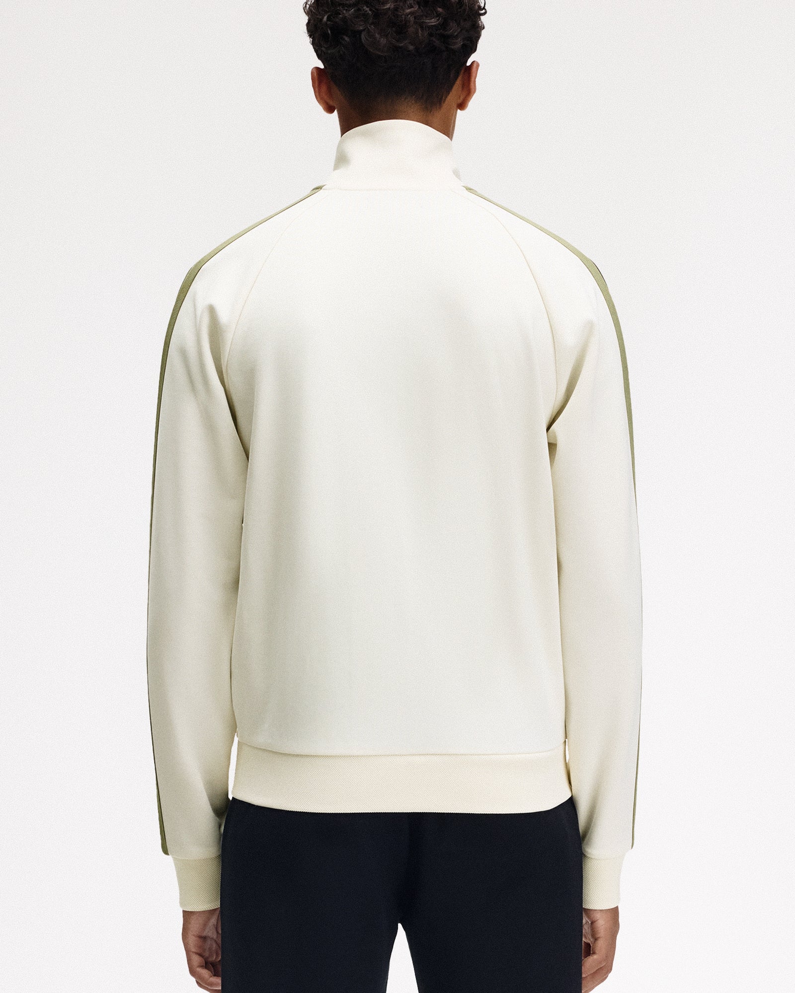 Fred Perry Two Colour Tape Track Jacket Light Ecru Track Jackets Detail view 1 | Overkill