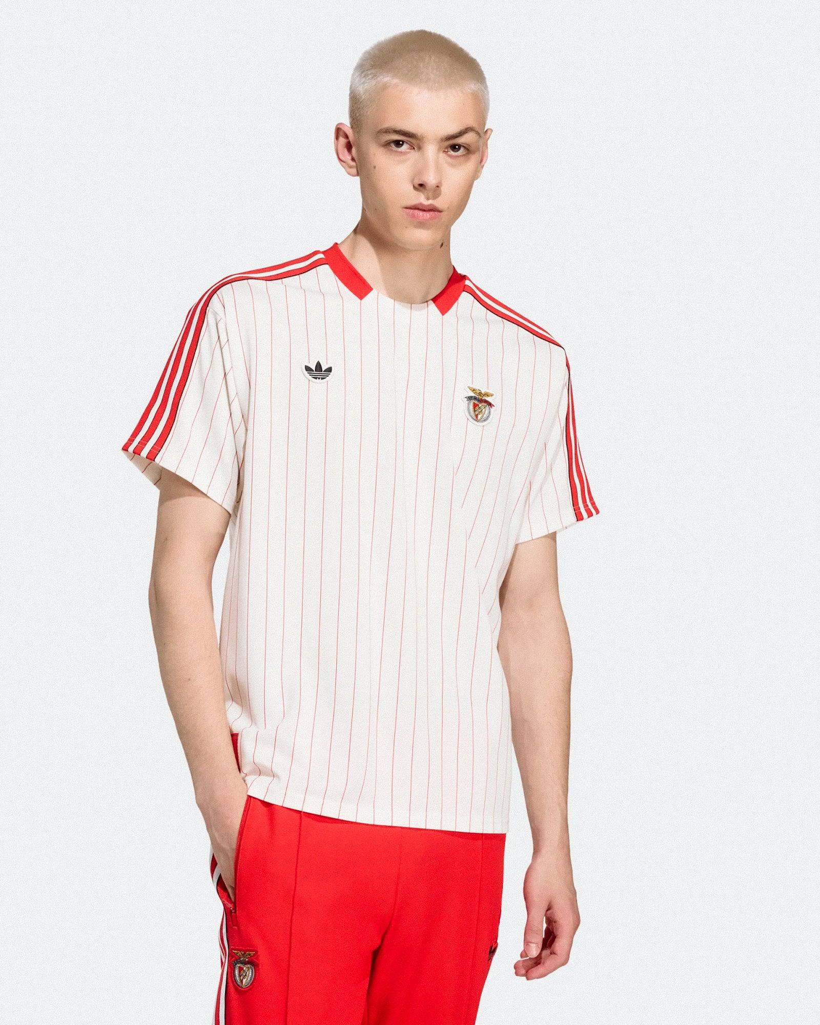 adidas SLB Icon Jersey Off White Jersey JL5553 On Model Front View | Overkill