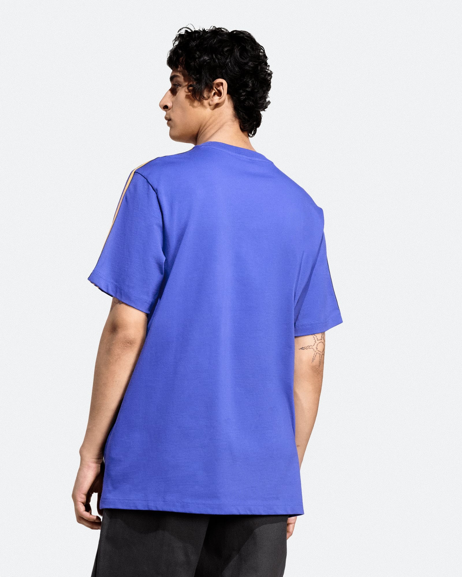 adidas Manchester United Icon Tee Semi Night Flash Tee JN2823 On Model Back View | Overkill