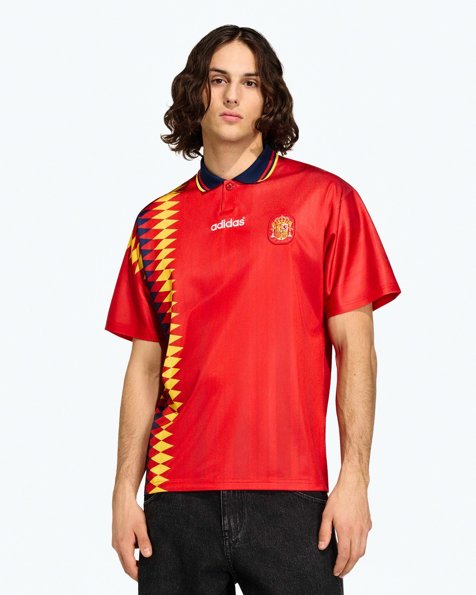 adidas FEF Spain Home Jersey 94 Collegiate Red T-Shirts JN3707 On Model Front View | Overkill