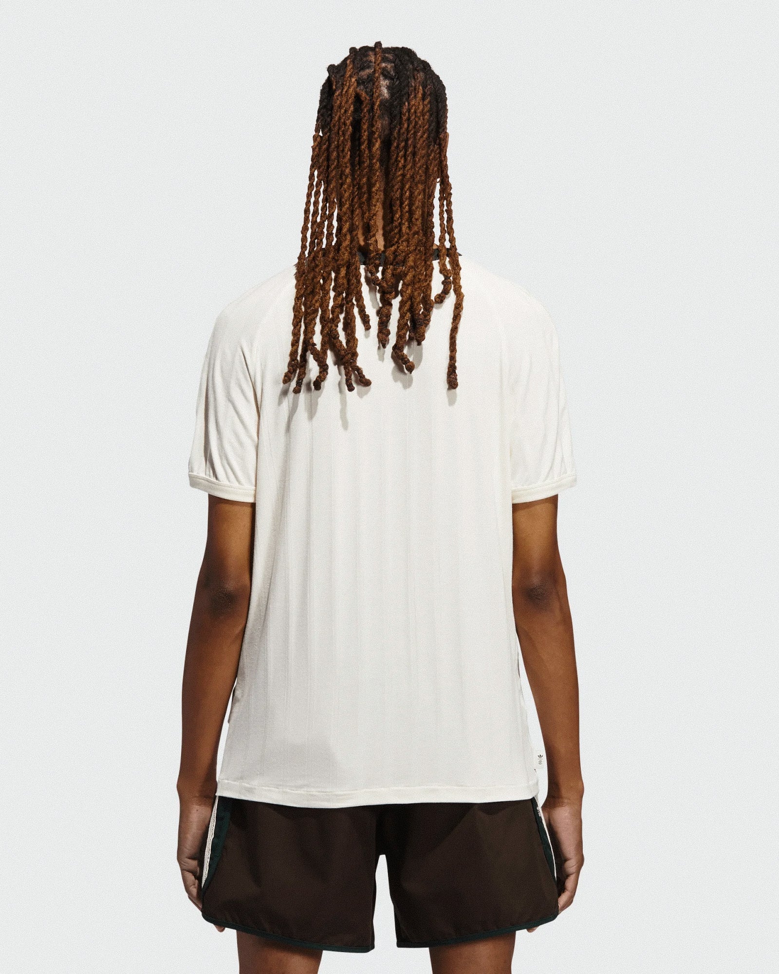 adidas Rib Tee Cream White / Green Night Tee JN7728 On Model Back View | Overkill