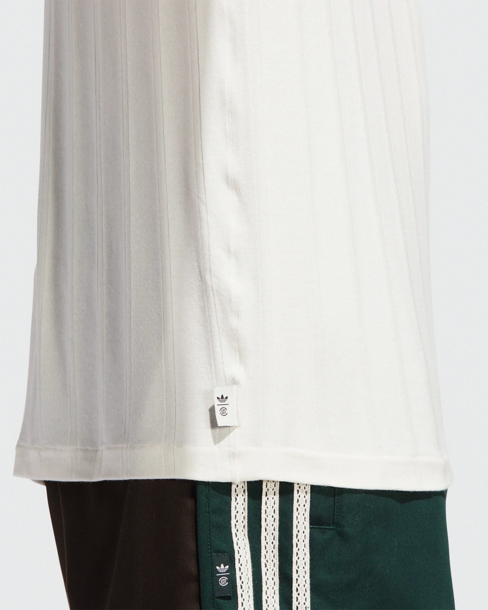 adidas Rib Tee Cream White / Green Night Tee JN7728 Model Detail 1 | Overkill