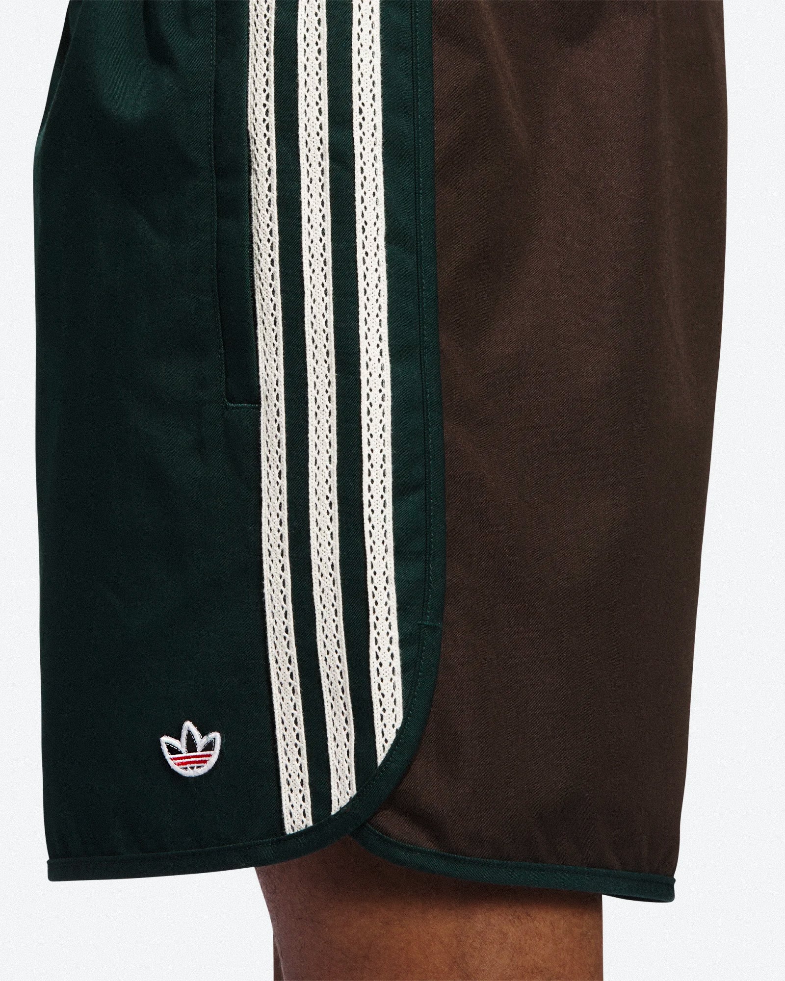 Clot x adidas Sprinter Shorts Green Night / Dark Brown Shorts JP3871 Style Inspiration | Overkill
