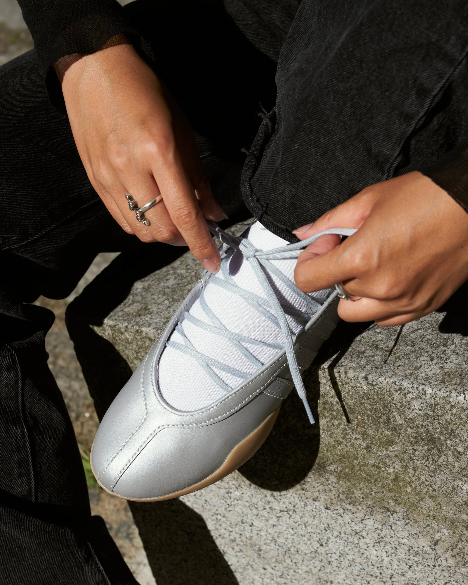 adidas Taekwondo Mei Ballet W Silver Matt / Silver Matt - Gum3 Low Top Sneakers Material | Overkill