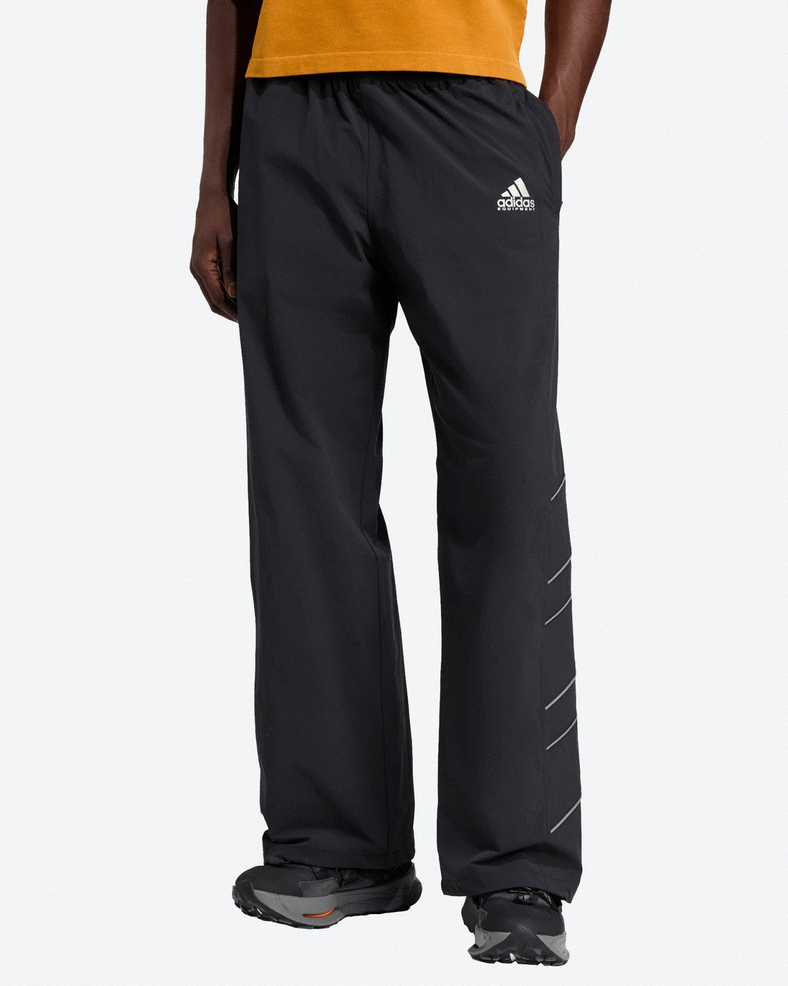 adidas Equipment Football Track Pant Black Pant JV7643 On Model Front View | Overkill