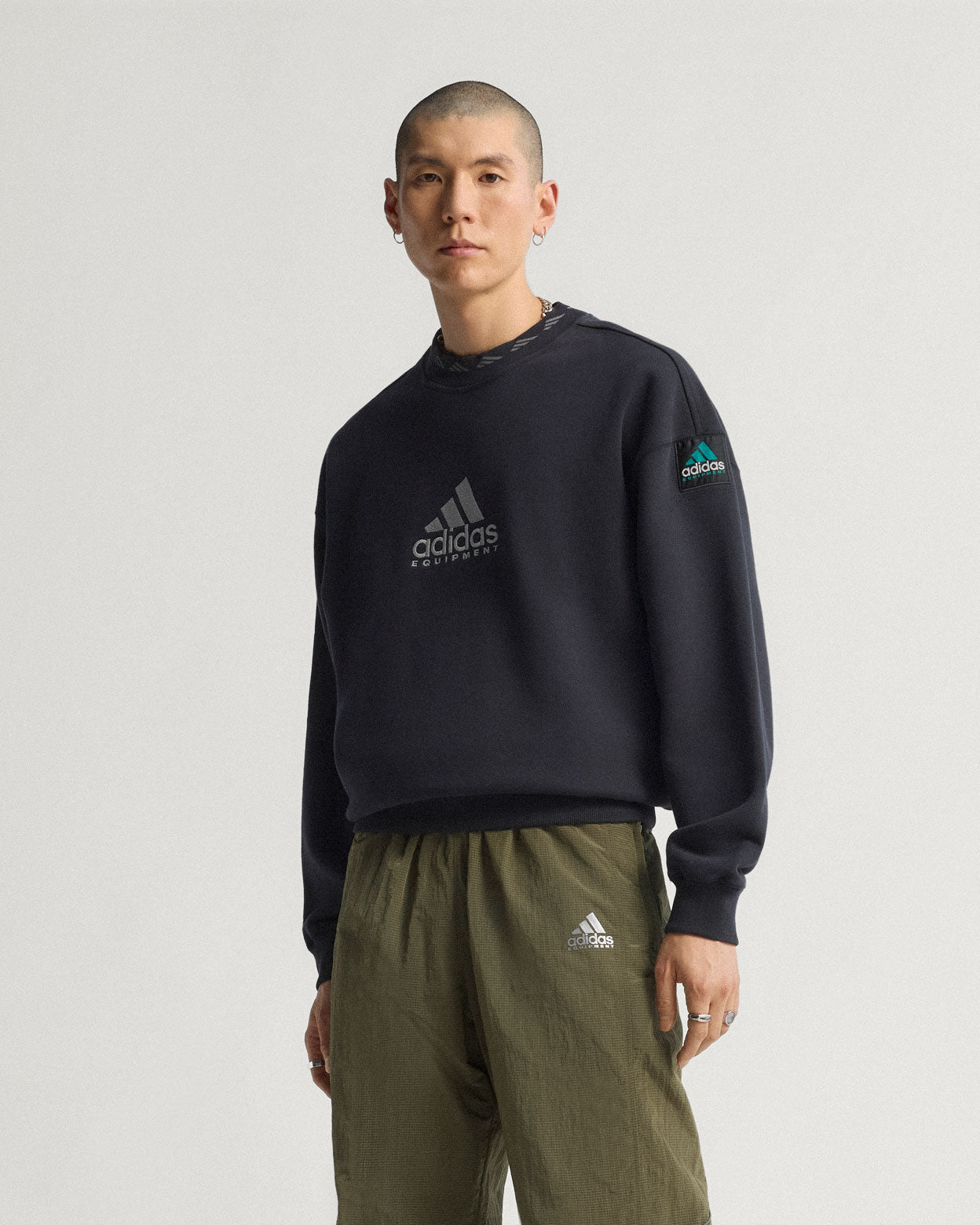 adidas Equipment Sweatshirt Black Sweatshirts JV7646 Detail View 3 | Overkill