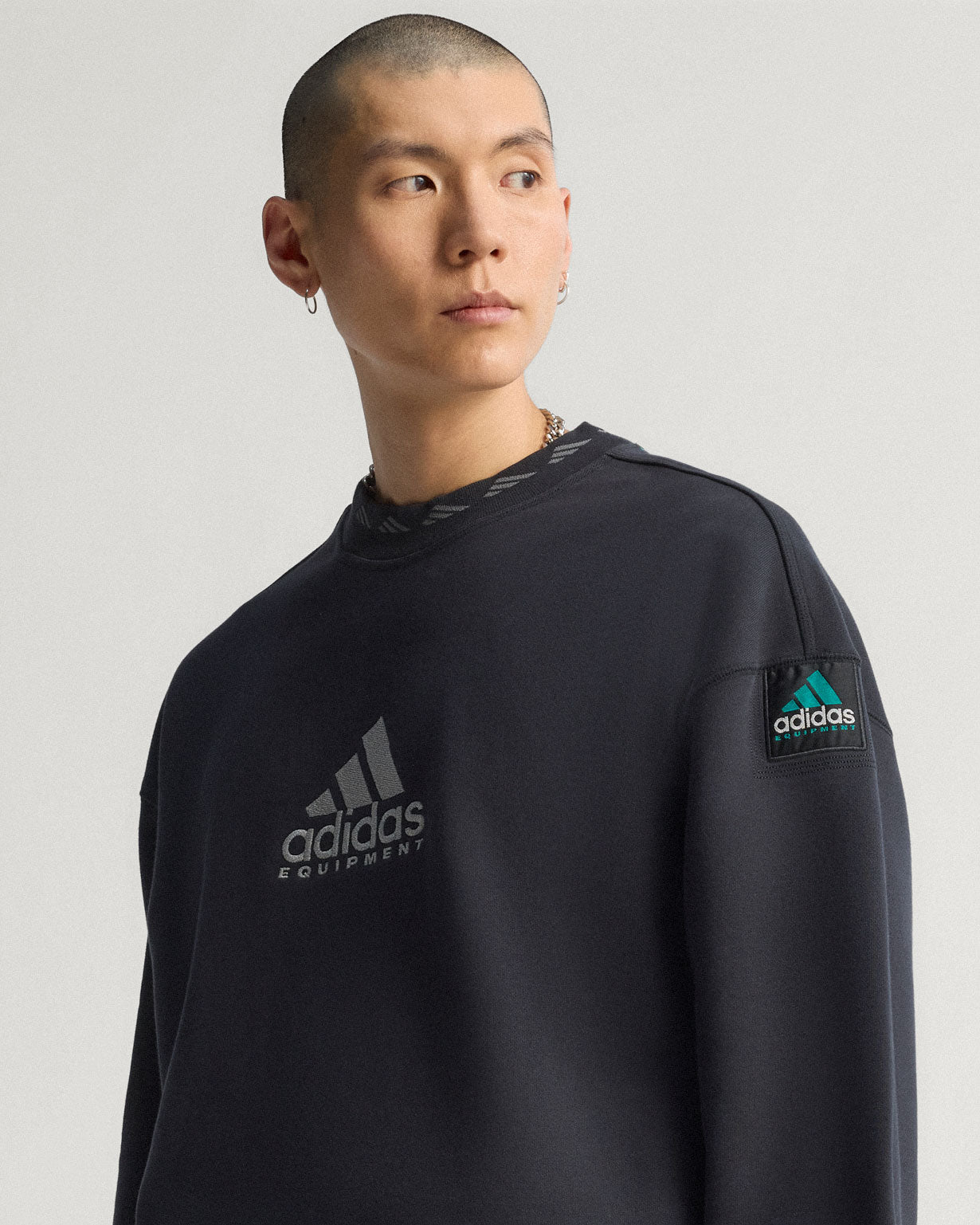 adidas Equipment Sweatshirt Black Sweatshirts JV7646 Detail View 4 | Overkill