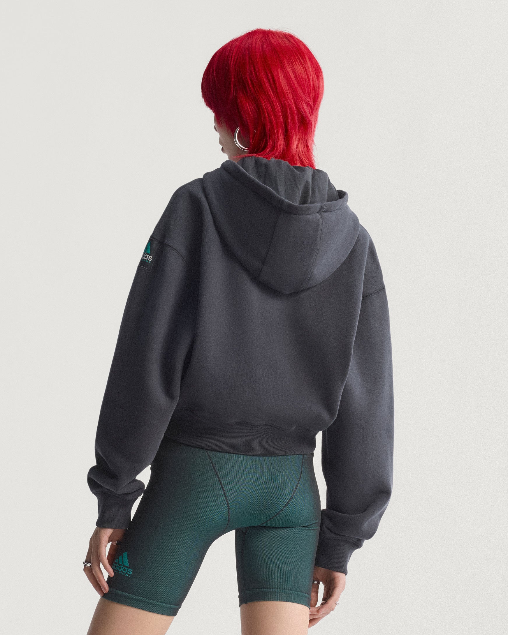 adidas Equipment Cropped Hoodie Black Hoodies JW7348 Detail View 5 | Overkill