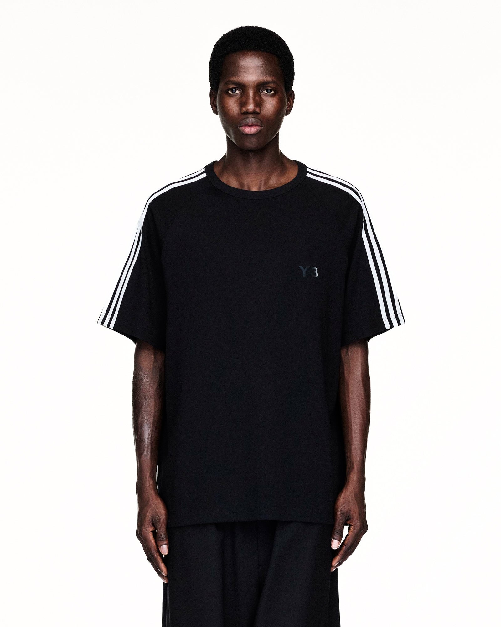 Y-3 U Wire T-Shirt Black T-Shirts JW7352 On Model Front View | Overkill