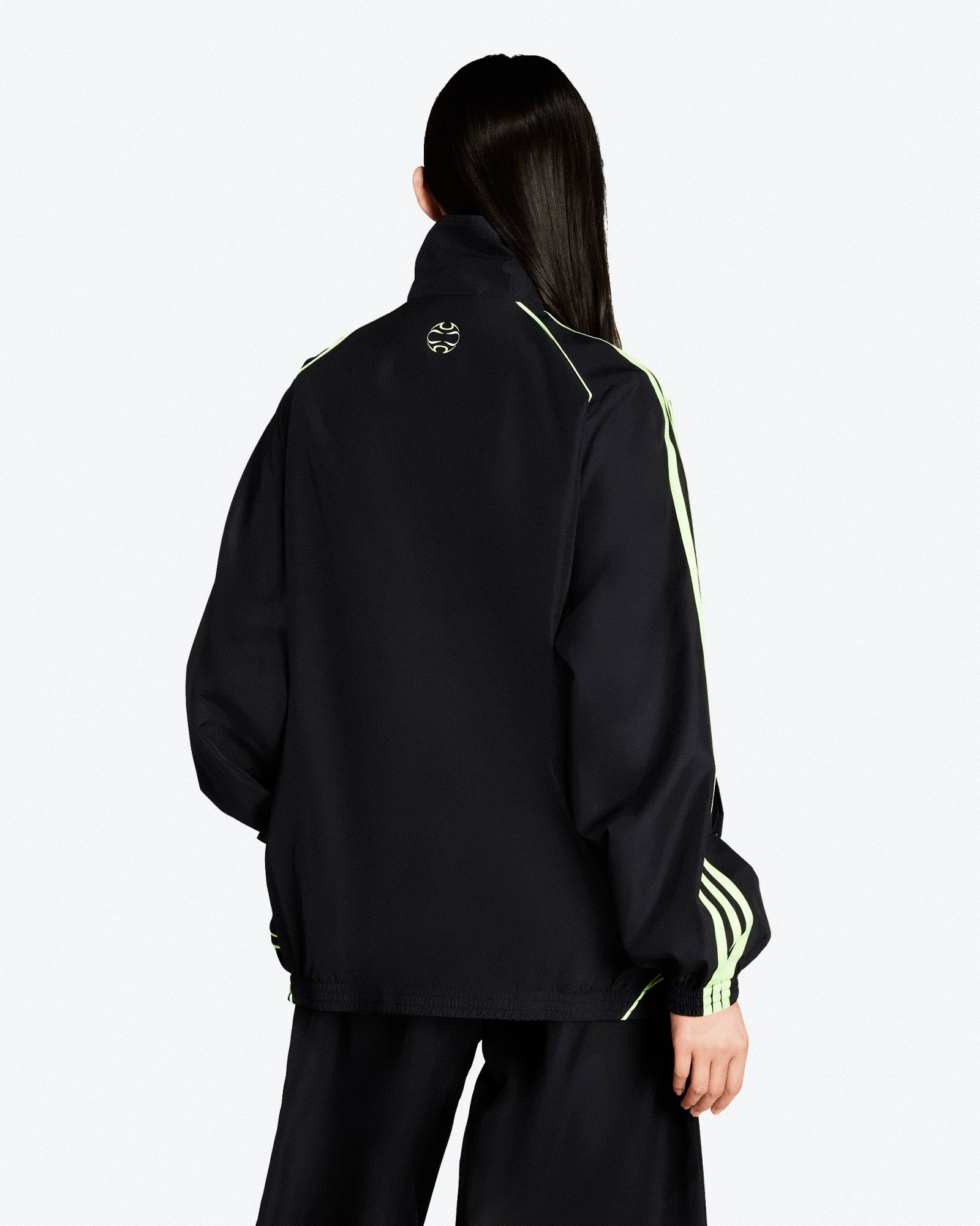 Adidas Teamgeist Track Top Black / Signal Green Track Jackets JY2585 On Model Back View | Overkill