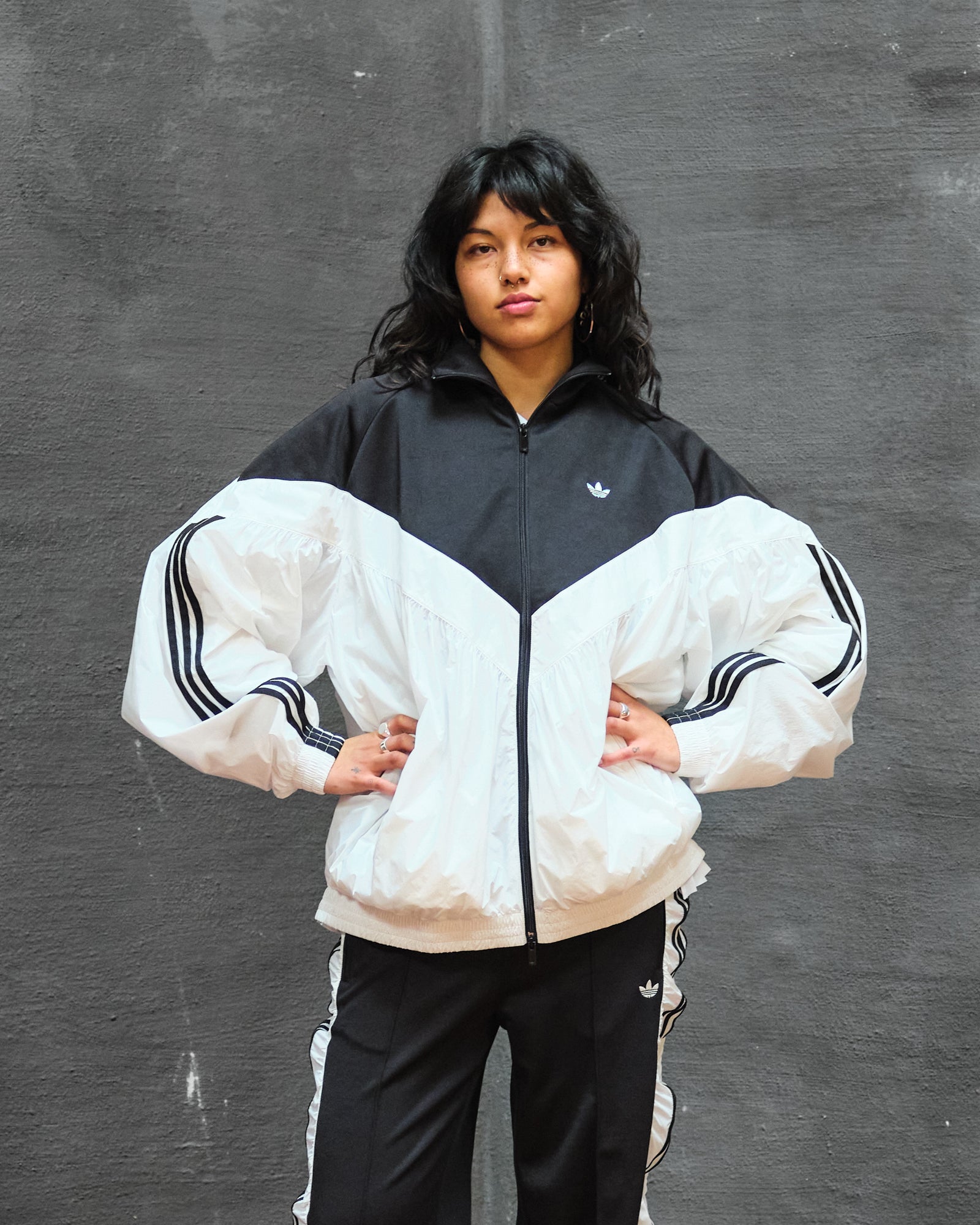 adidas Originals R3CD Track Top Black / Cloud White Track Jackets Close-up | Overkill