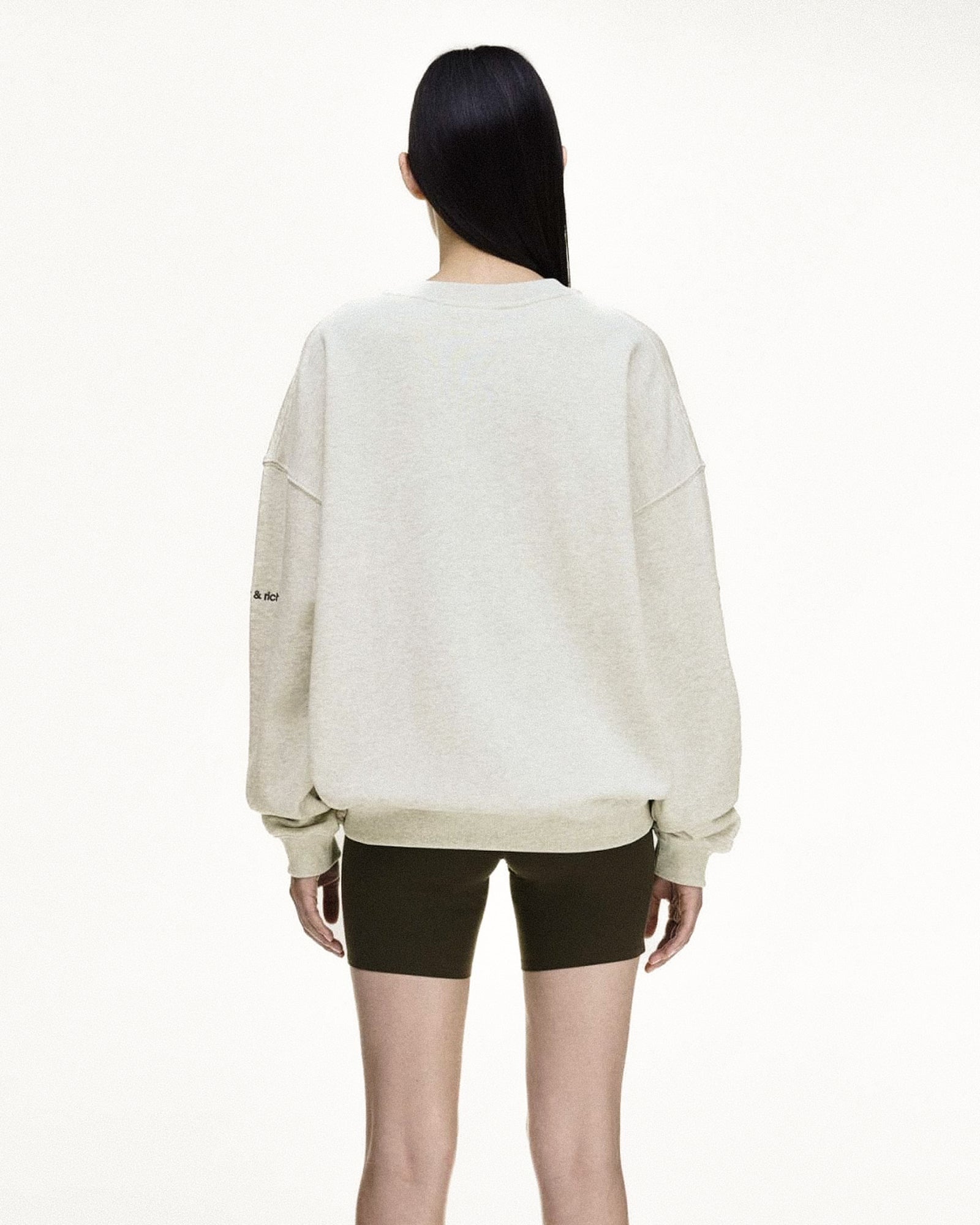 adidas Sweater Light Grey Heather Sweatshirts KA0719 On Model Back View | Overkill