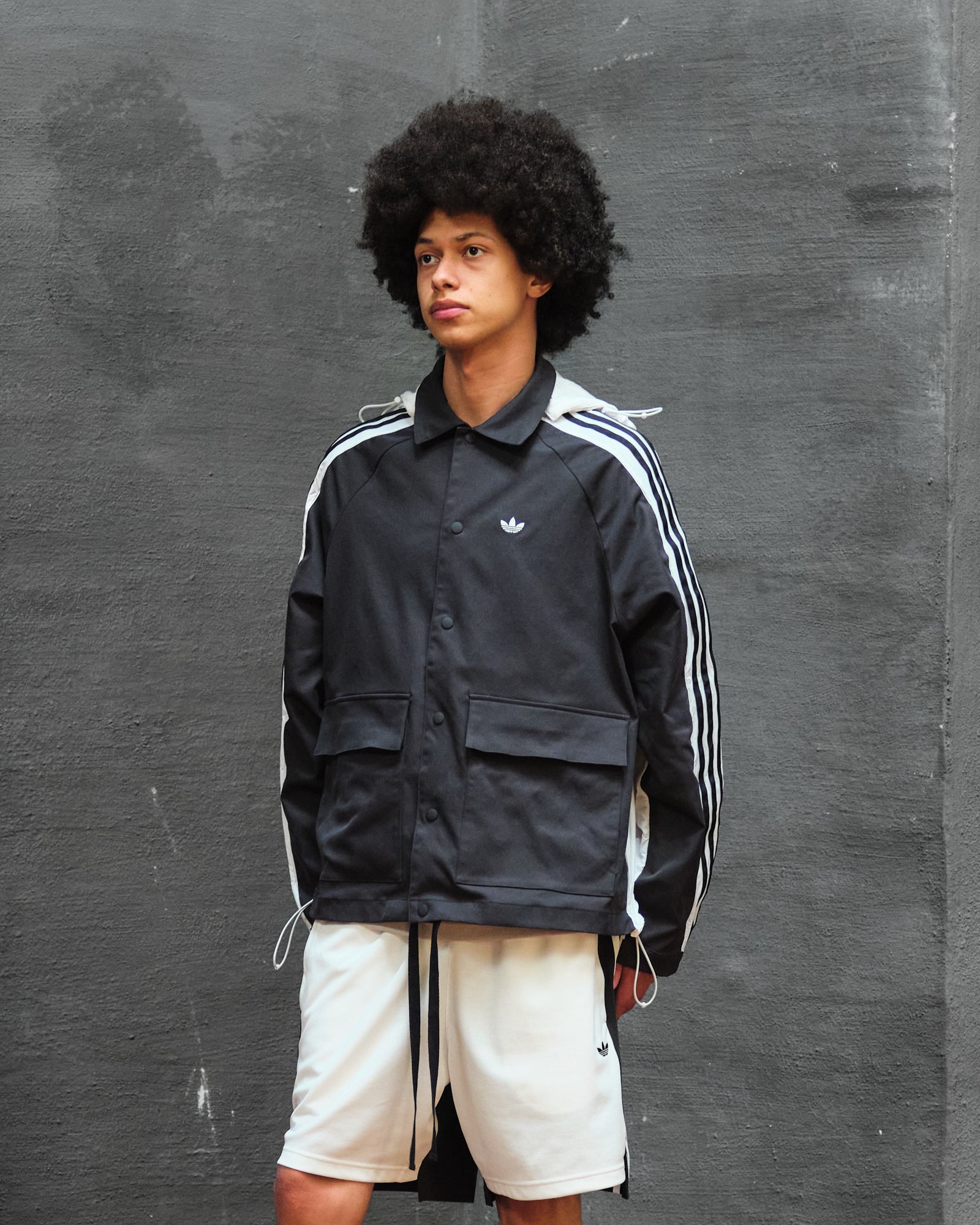 adidas Originals R3CD Windbreaker Black Windbreaker Close-up | Overkill