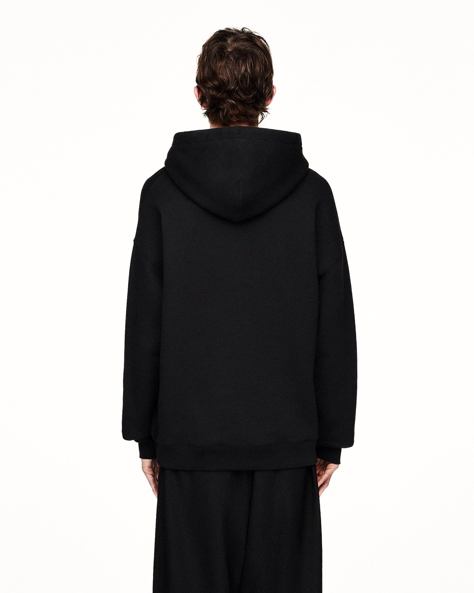 Y-3 M Merch Hoodie Black Hoodies KB2604 On Model Back View | Overkill