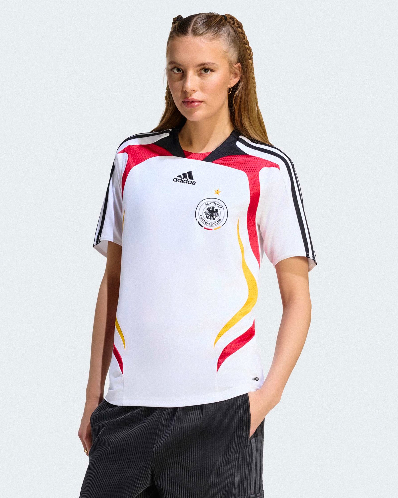 adidas DFB Germany Home Jersey 07 White T-shirts KD3997 On Model Front View | Overkill