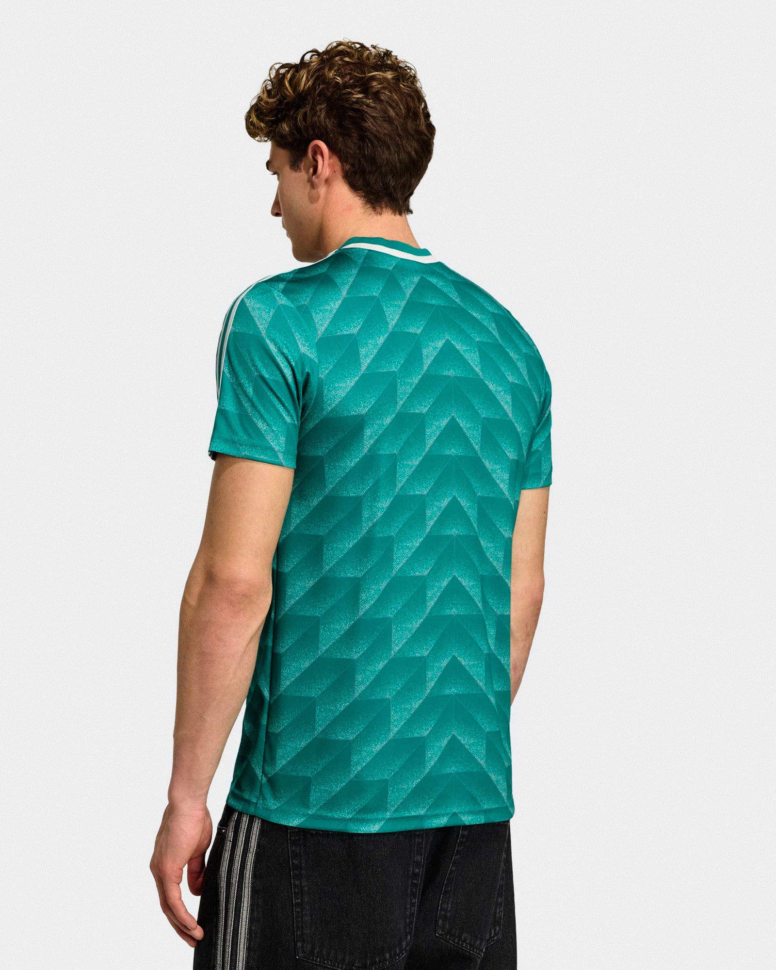 adidas DFB Germany Away Jersey 90 Power Green T-shirts KD3999 On Model Back View | Overkill